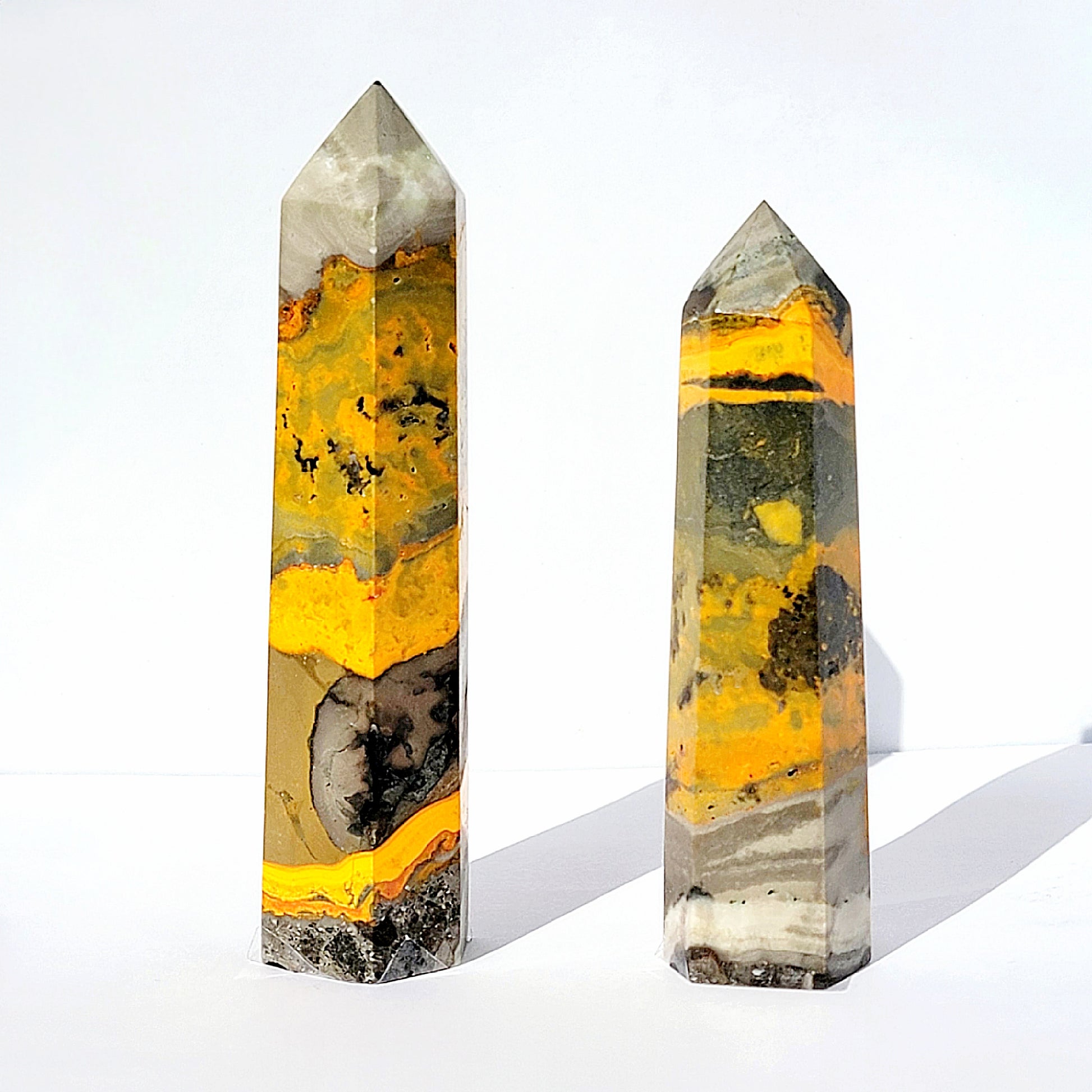 BumbleBee Jasper Crystal Tower: Joy & Happiness