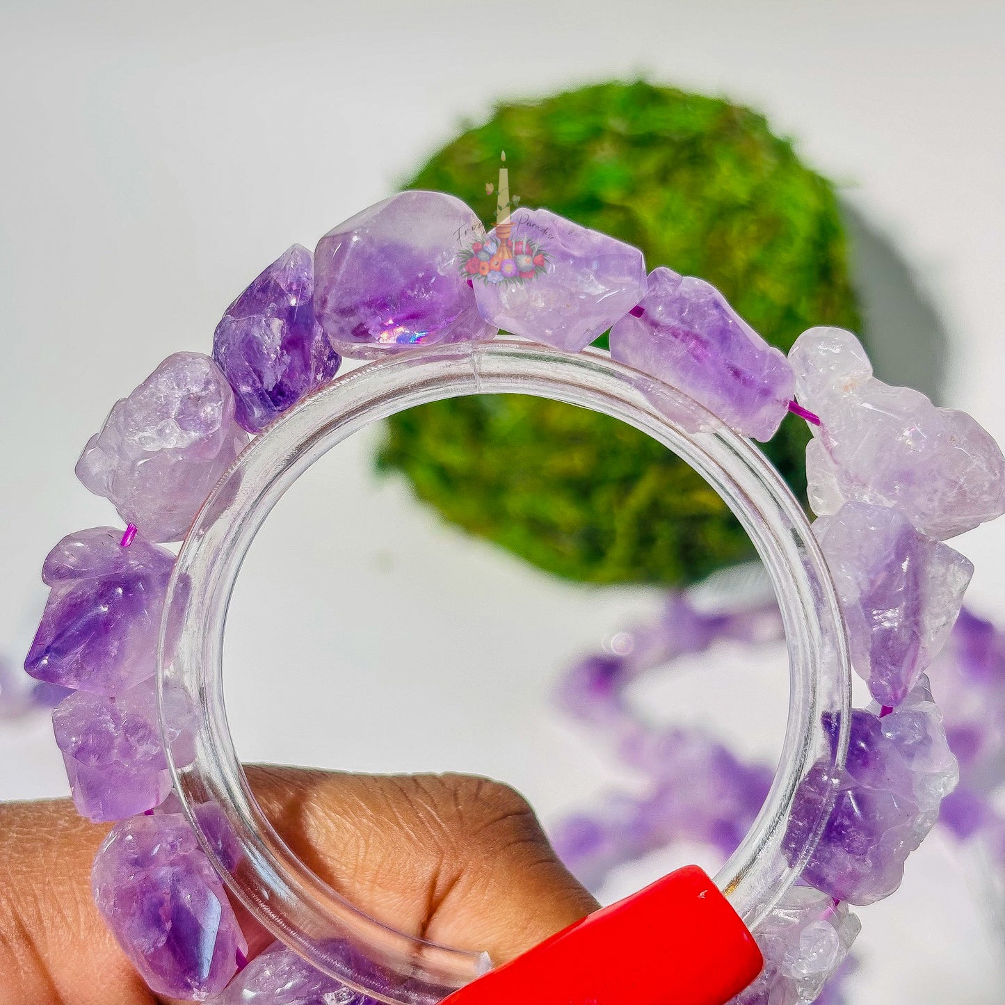 Amethyst Tumble Crystal Bracelet: Stress Relief & Intuition