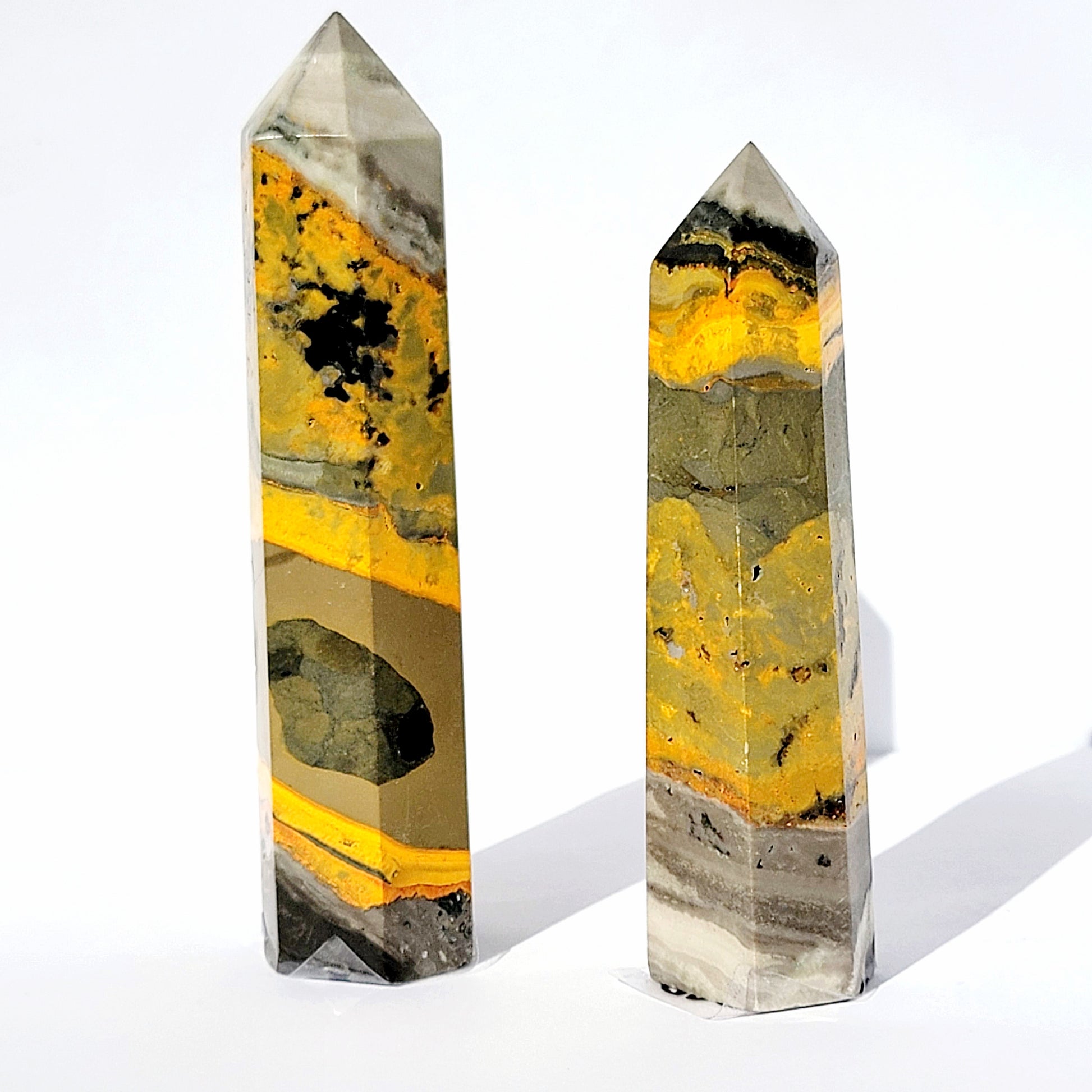 BumbleBee Jasper Crystal Tower: Joy & Happiness
