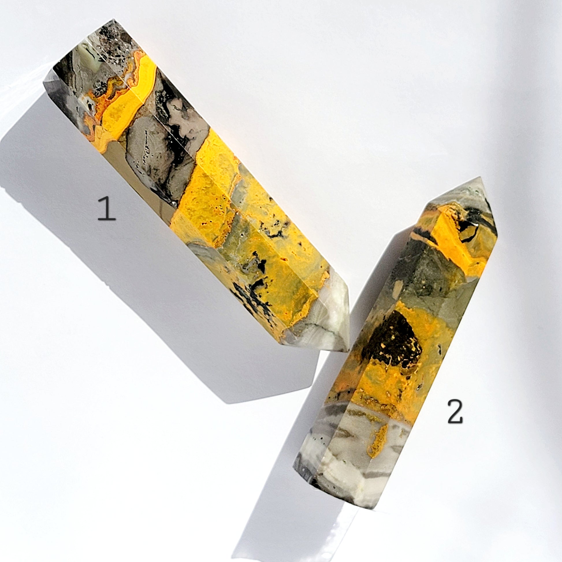 BumbleBee Jasper Crystal Tower: Joy & Happiness
