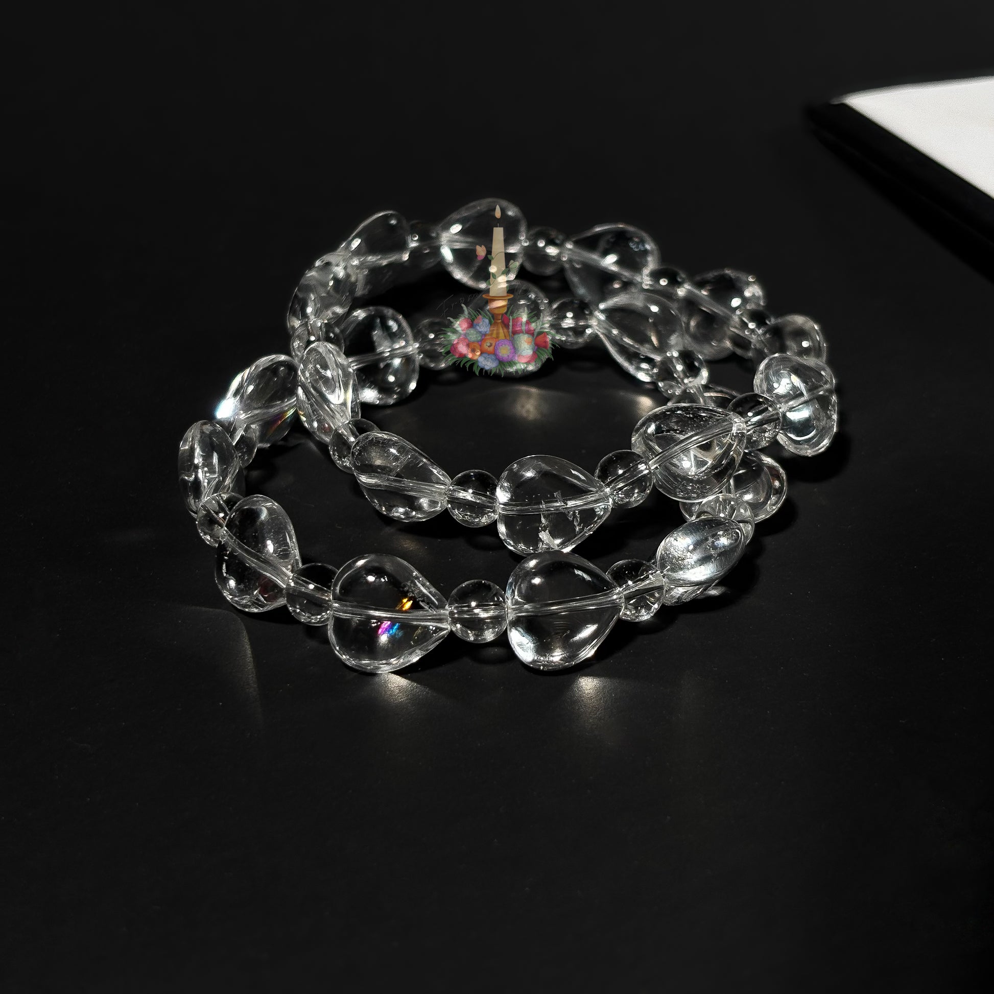 Clear Quartz Heart Motif Bracelet: Love & Harmony