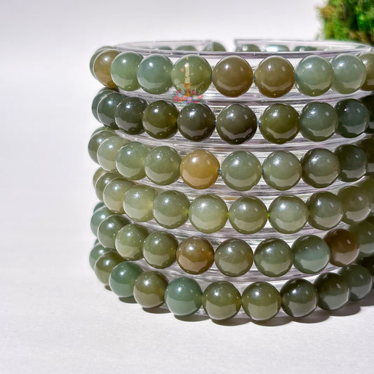 Natural Green Nephrite Jade Bracelet: Good Fortune & Abundance