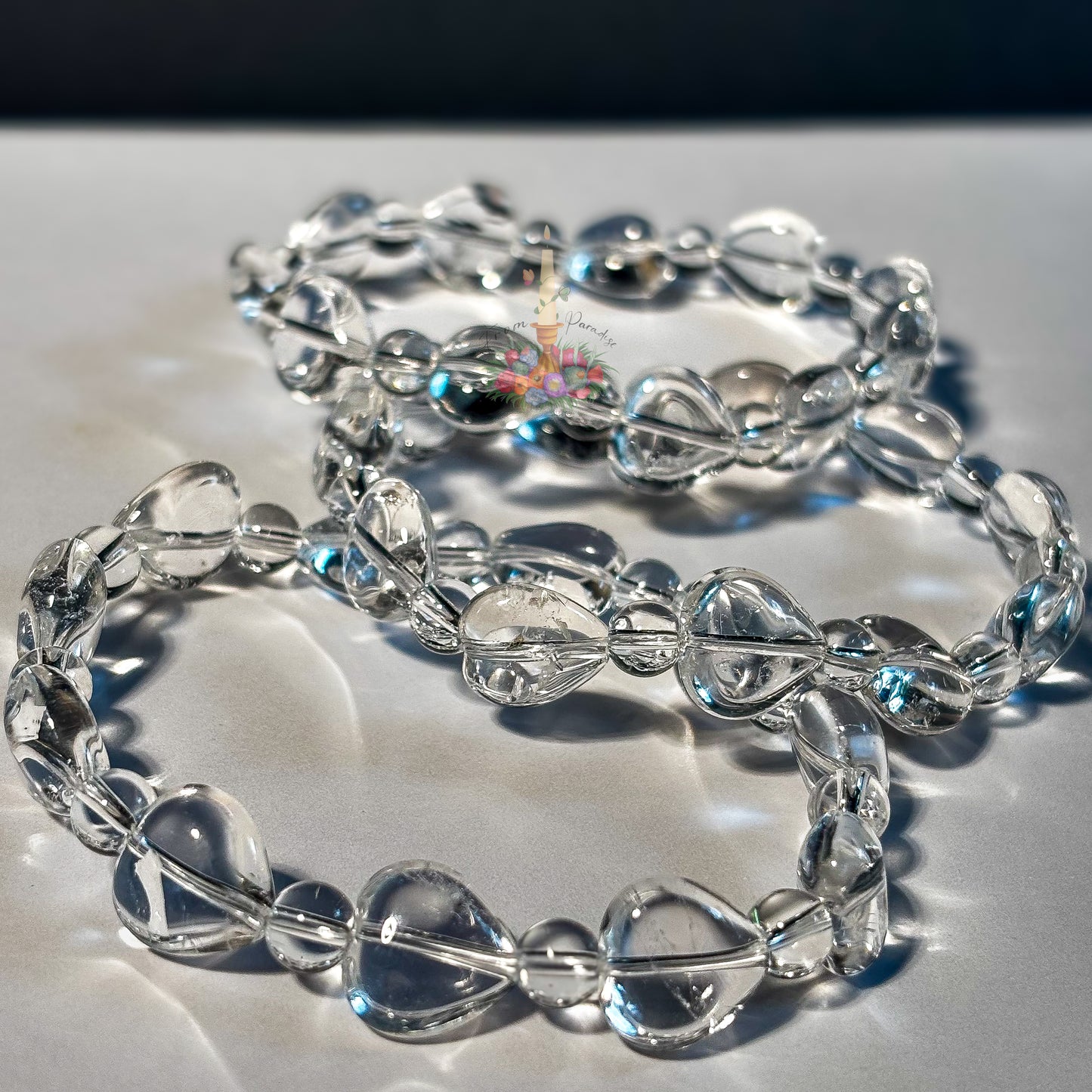 Clear Quartz Heart Motif Bracelet: Love & Harmony