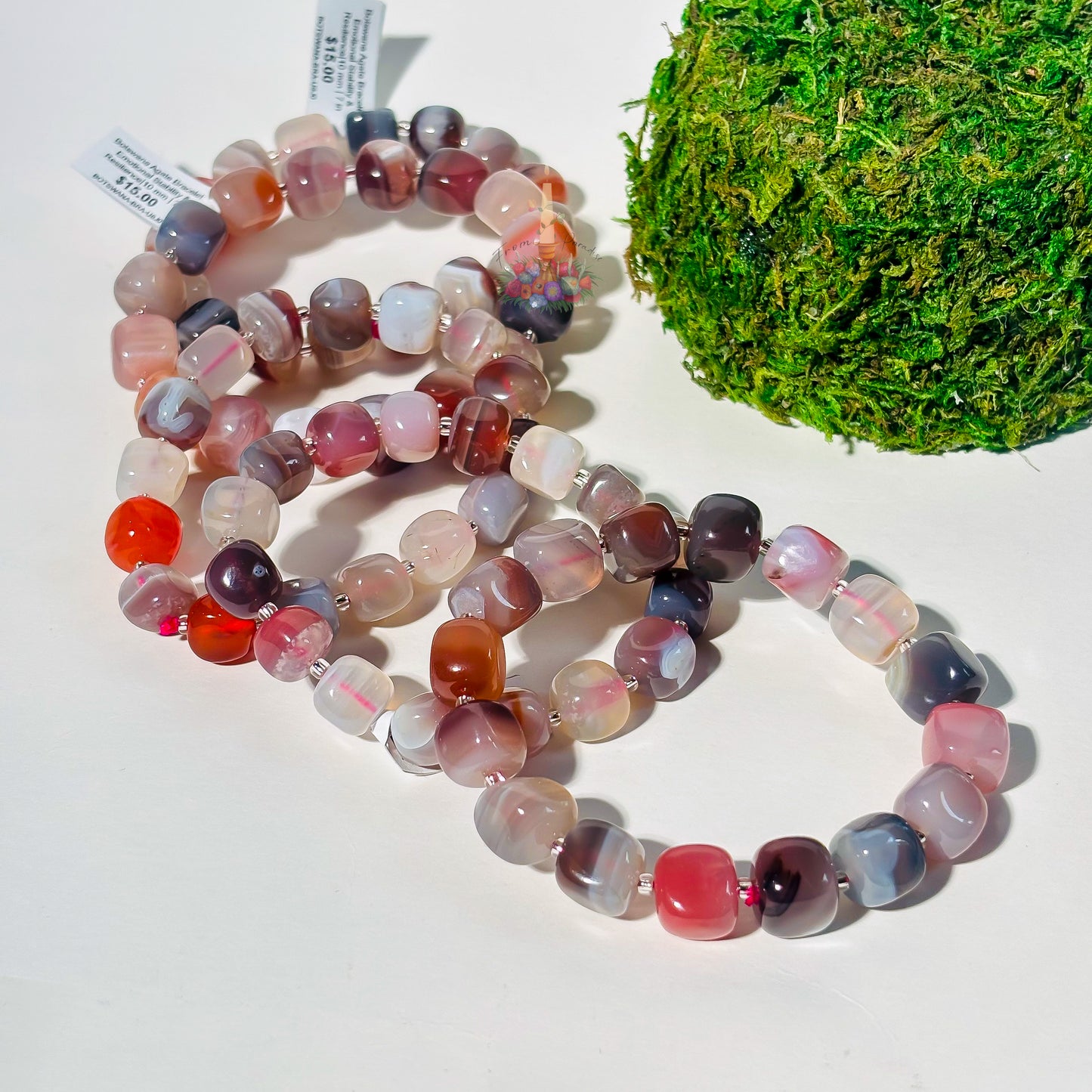 Botswana Agate Crystal Bracelet: Emotional Stability & Resilience