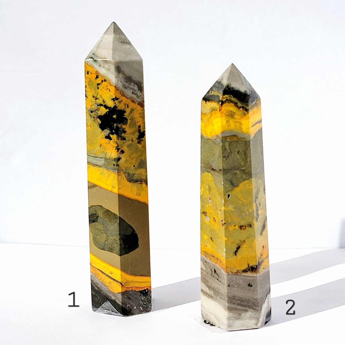 BumbleBee Jasper Crystal Tower: Joy & Happiness