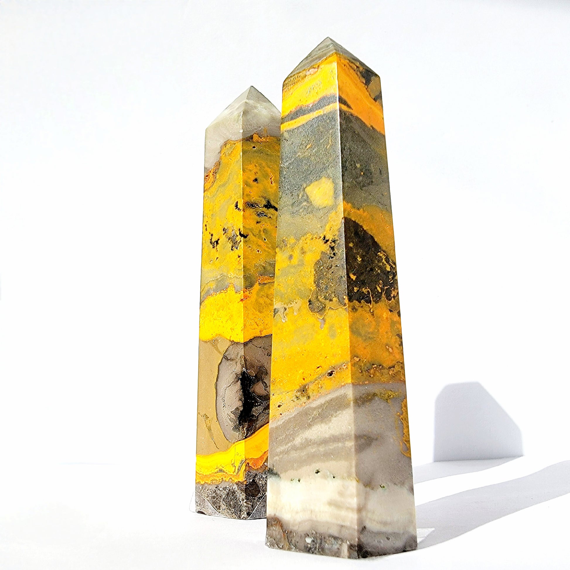 BumbleBee Jasper Crystal Tower: Joy & Happiness
