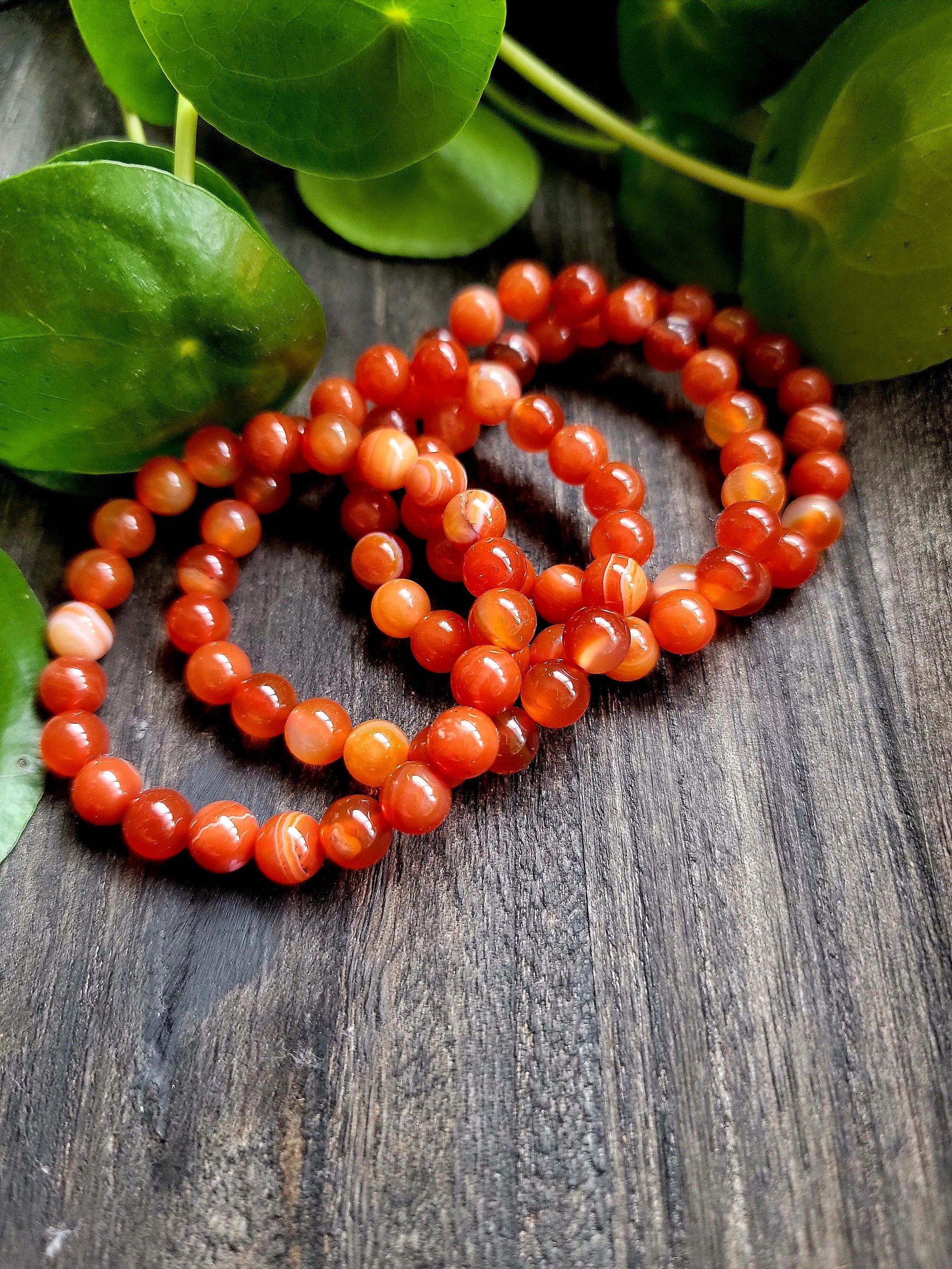 Red Carnelian Crystal Stretch Bracelet