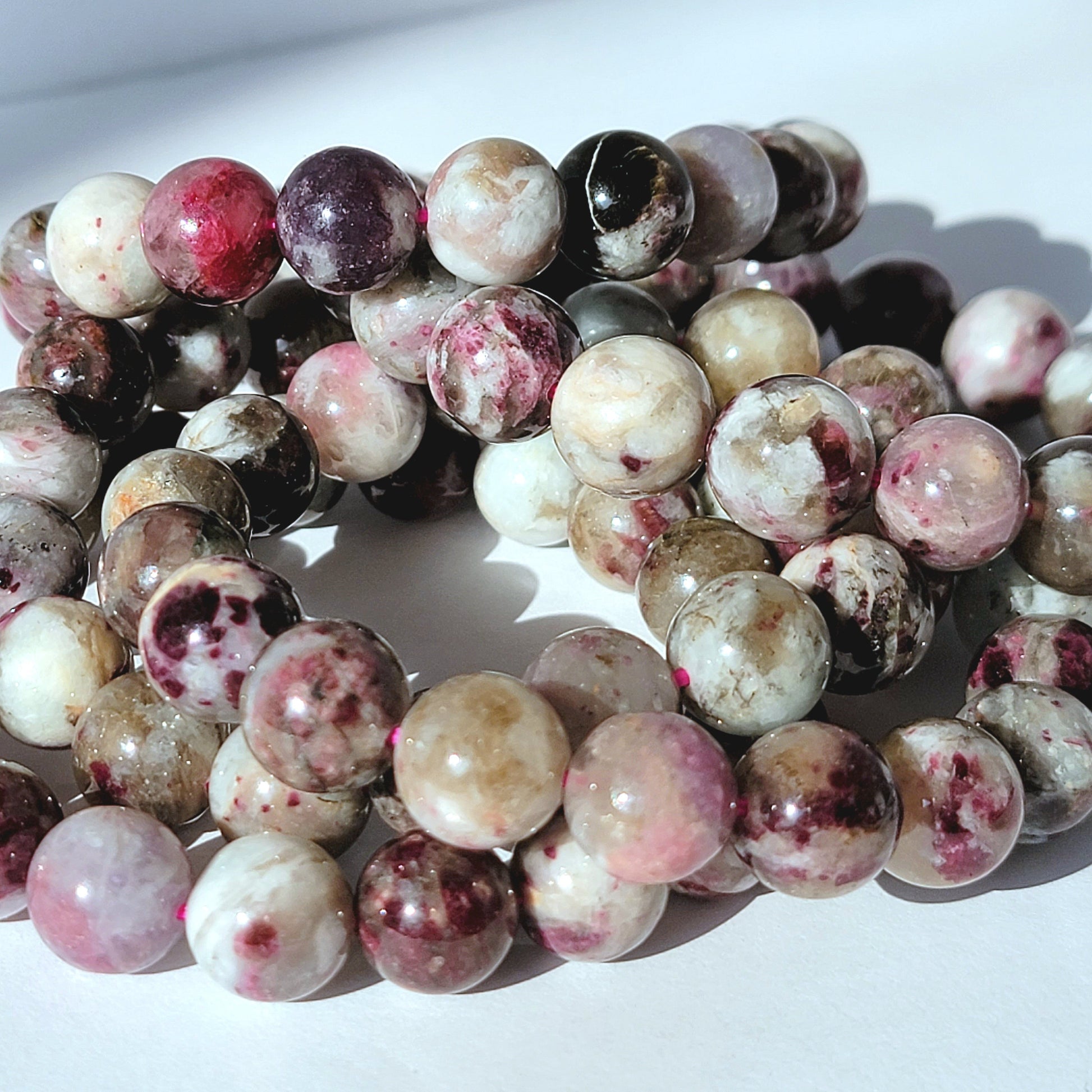 Pink Tourmaline Crystal Bracelet