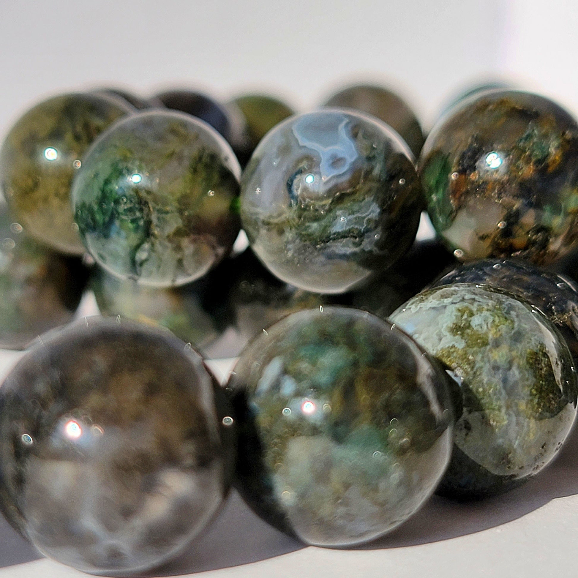 moss agate crystal bracelet
