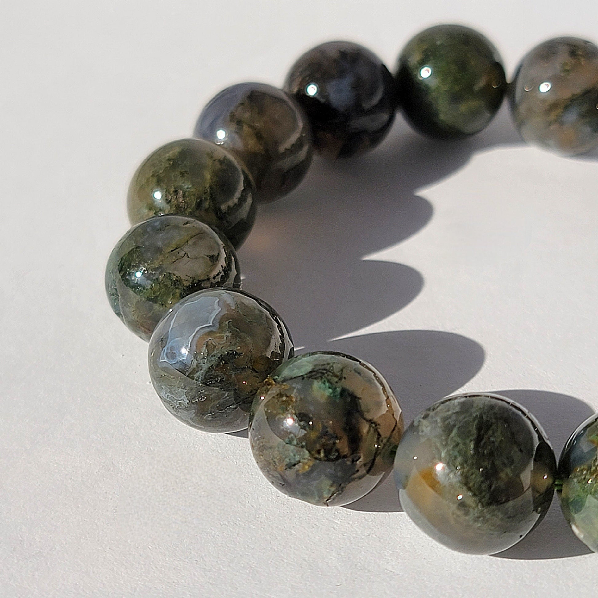 moss agate bracelet
