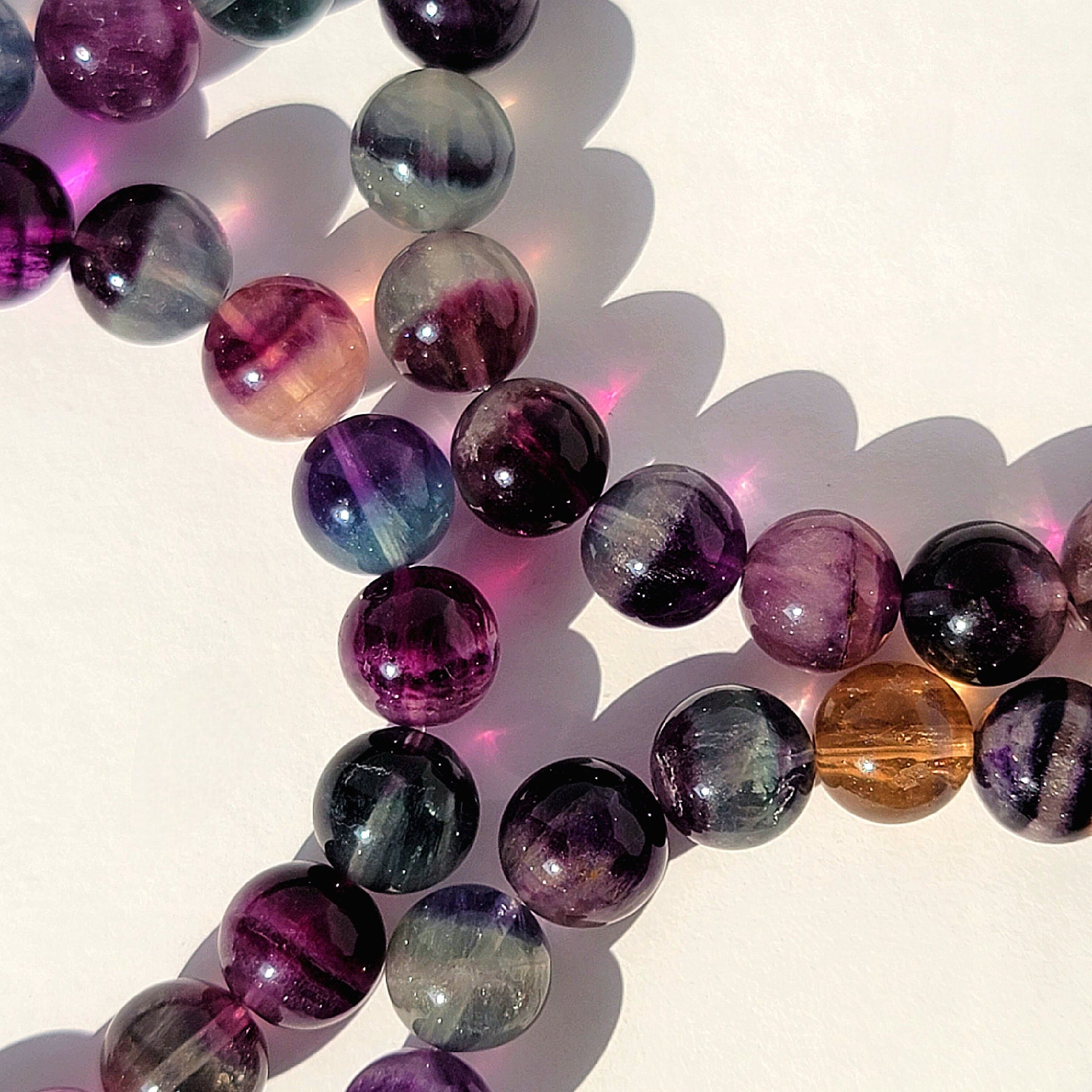 Fluorite crystal bracelet
