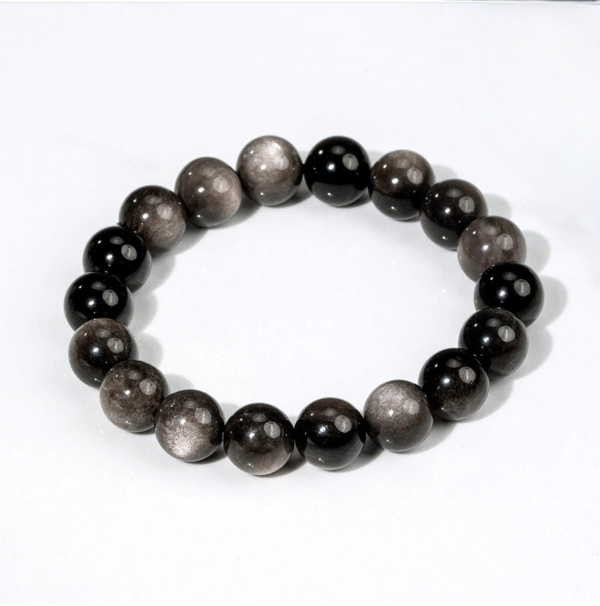 Silver Sheen Obsidian Crystal Bracelet