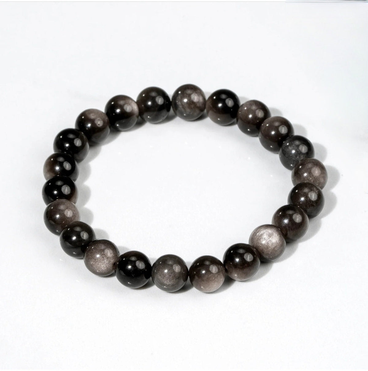 Silver Sheen Obsidian Crystal Bracelet