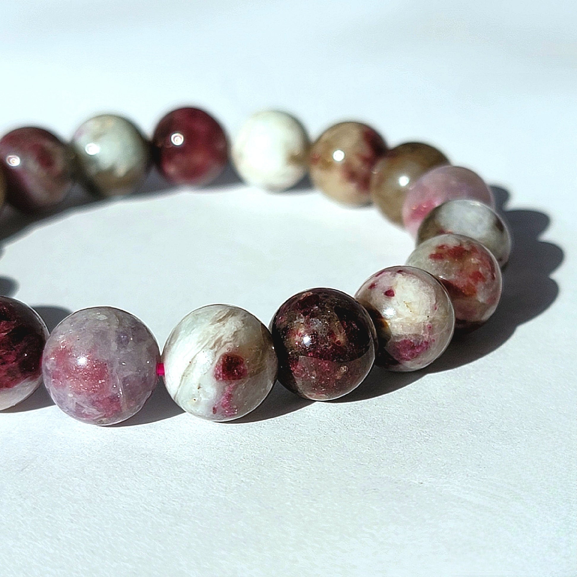 Pink Tourmaline Crystal Bracelet