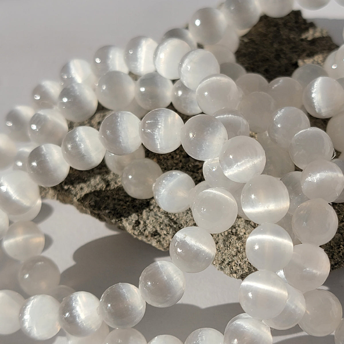 Selenite Satin Spar Crystal Jewelry Bracelet