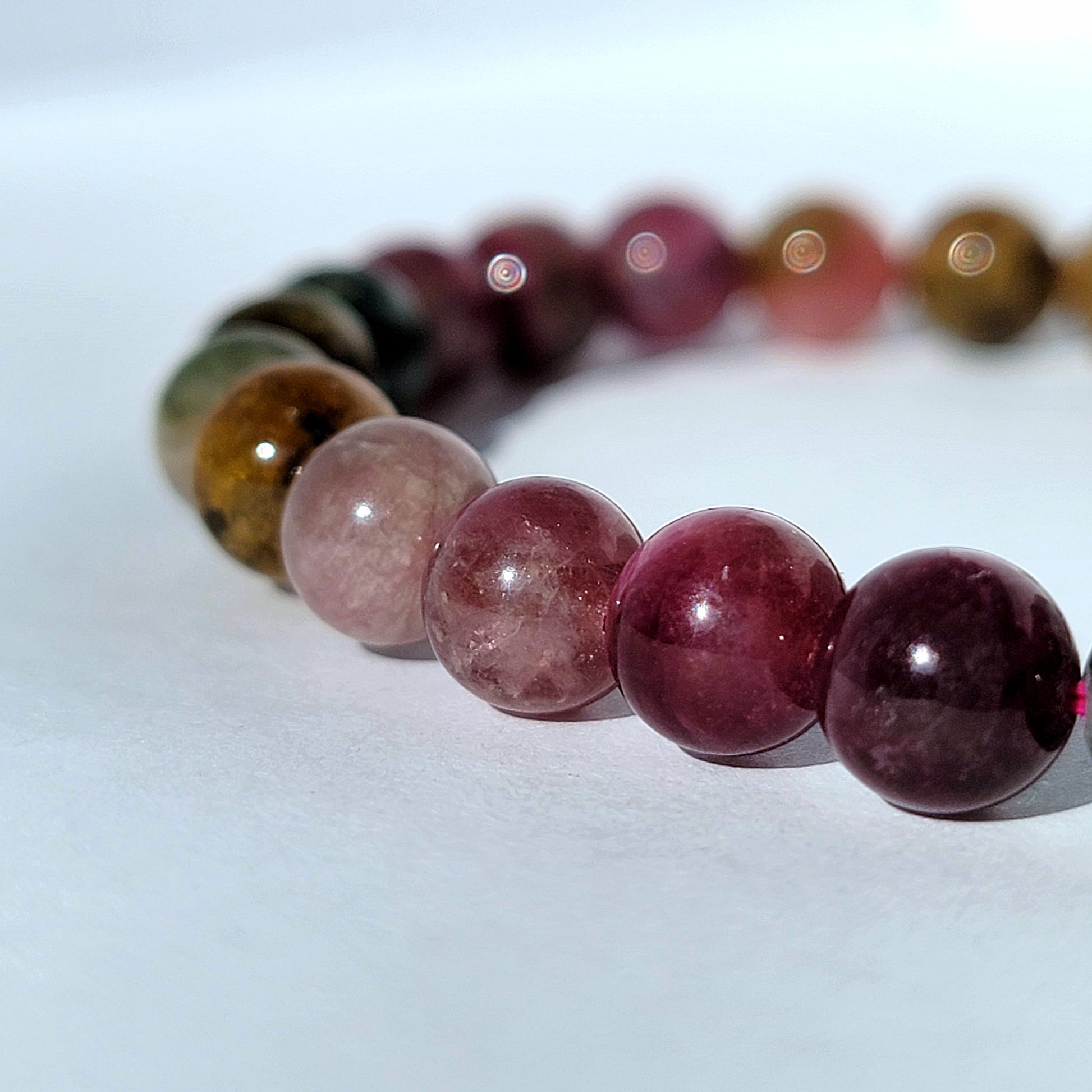 Tourmaline Bracelet Mixed tourmaline womens bracelet