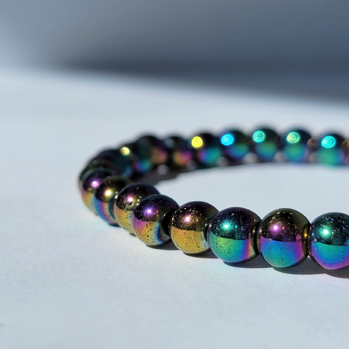 colorful hematite bracelet