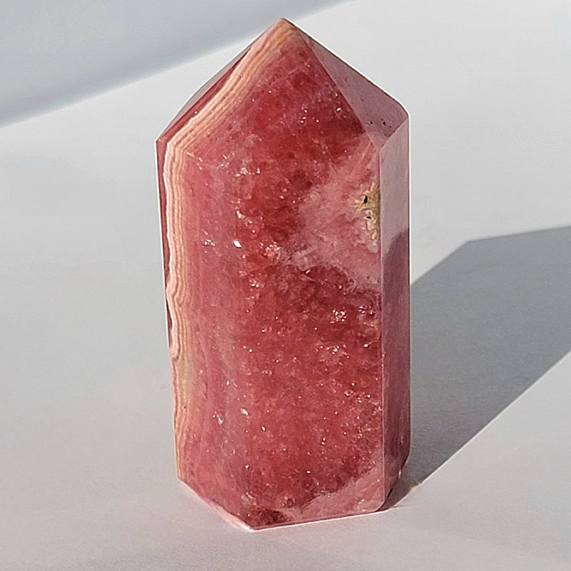 pink crystal Rhodochrosite Crystal Tower