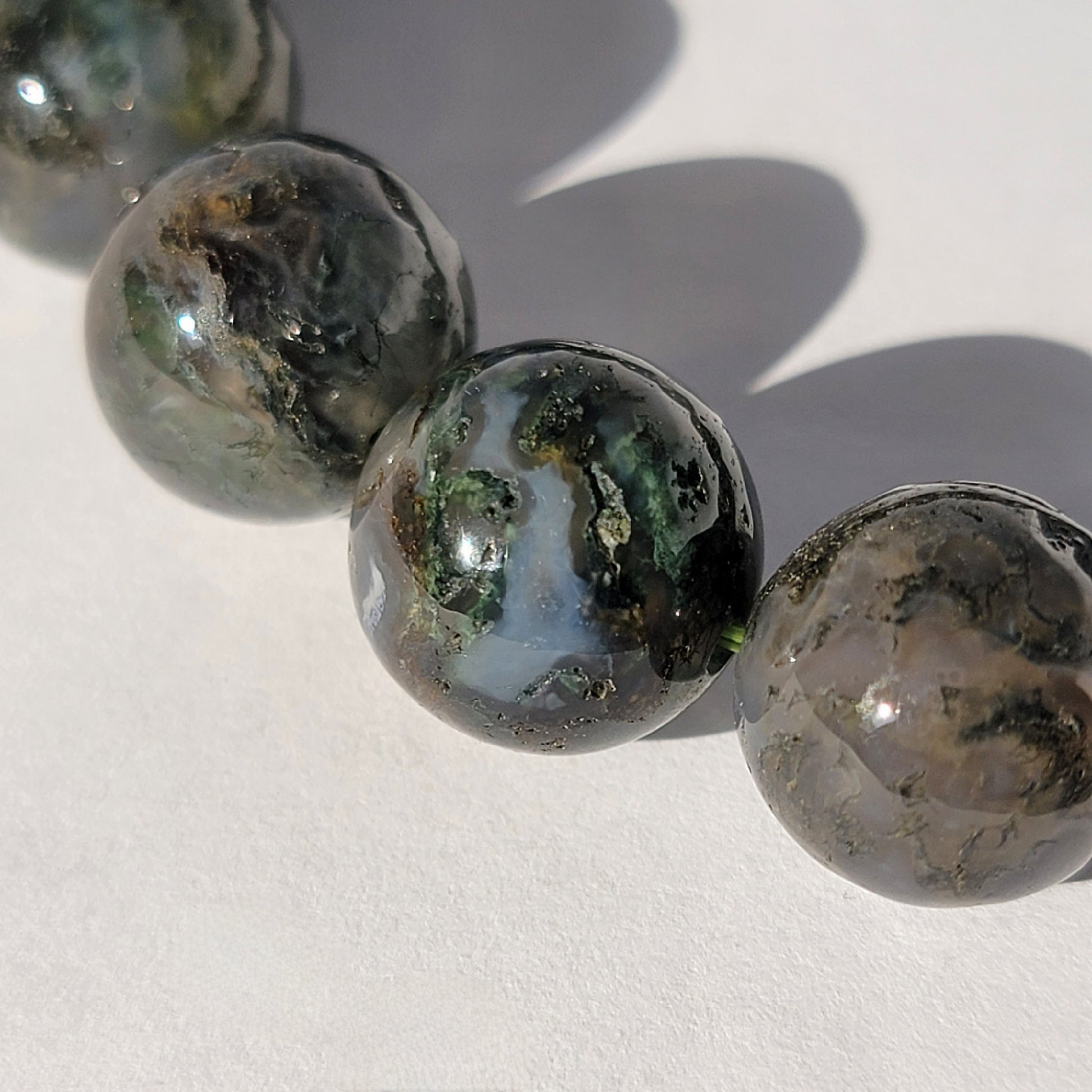 womens men bracelet jewelry gift moss agate