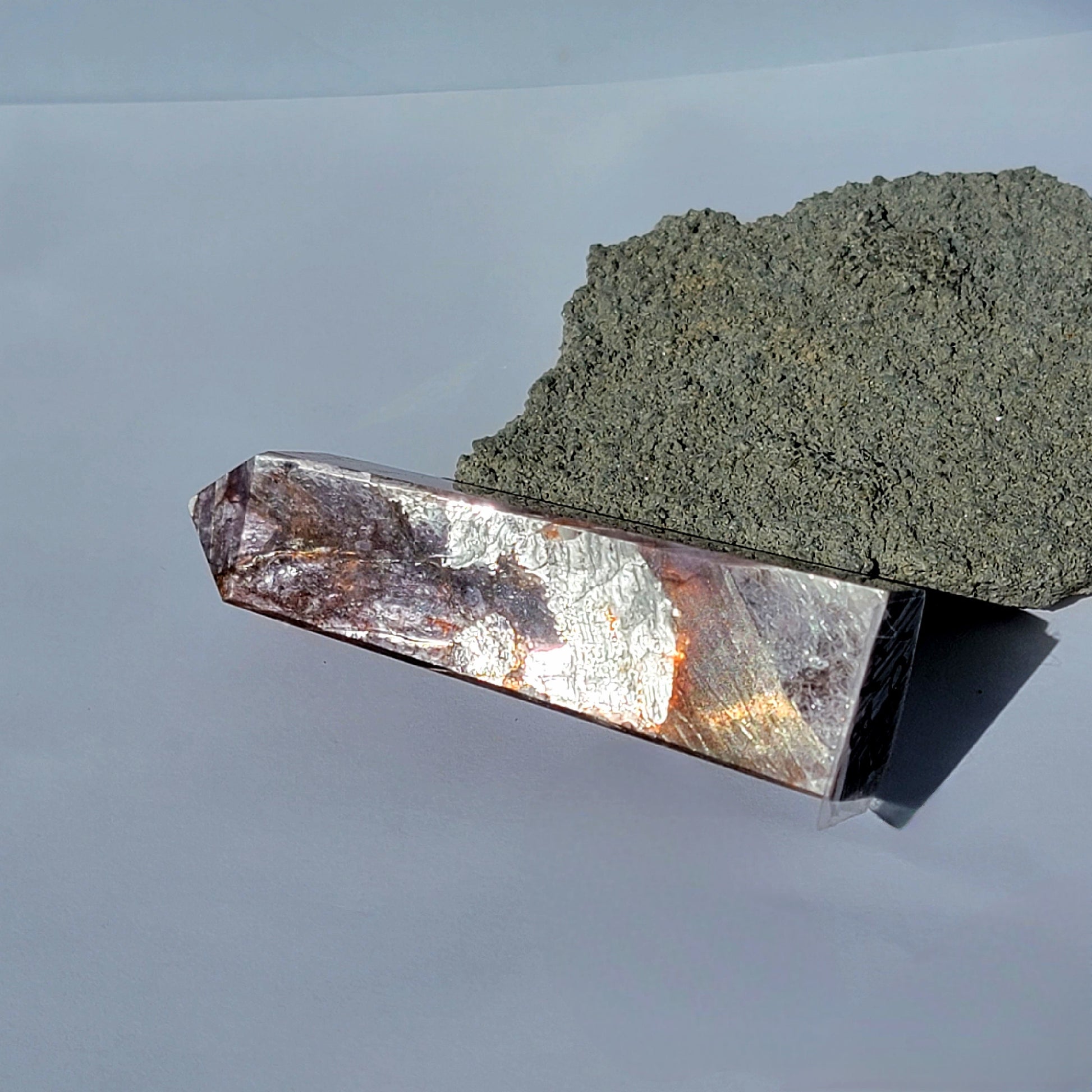 Purple Mica Lepidolite Crystal Tower