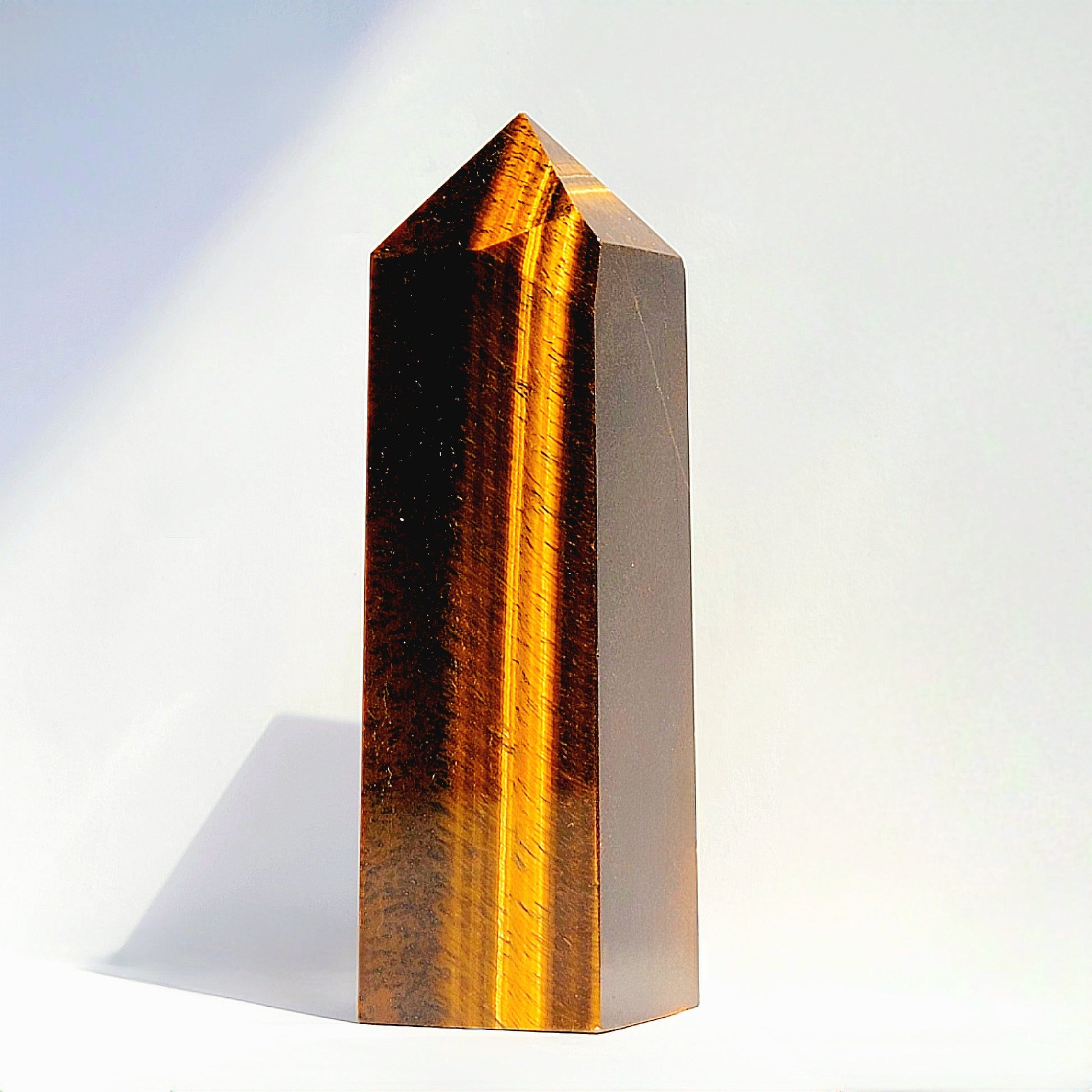 Golden Yellow Tiger Eye Crystal Tower