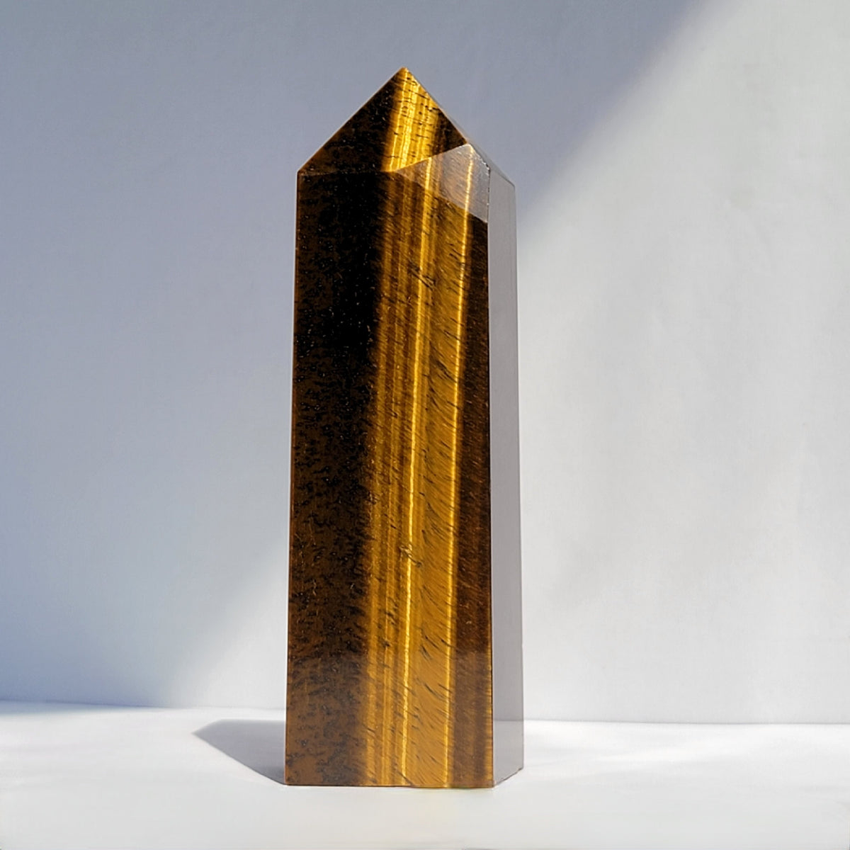 Golden Yellow Tiger Eye Crystal Tower