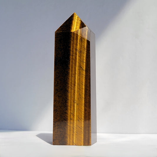 Golden Yellow Tiger Eye Crystal Tower