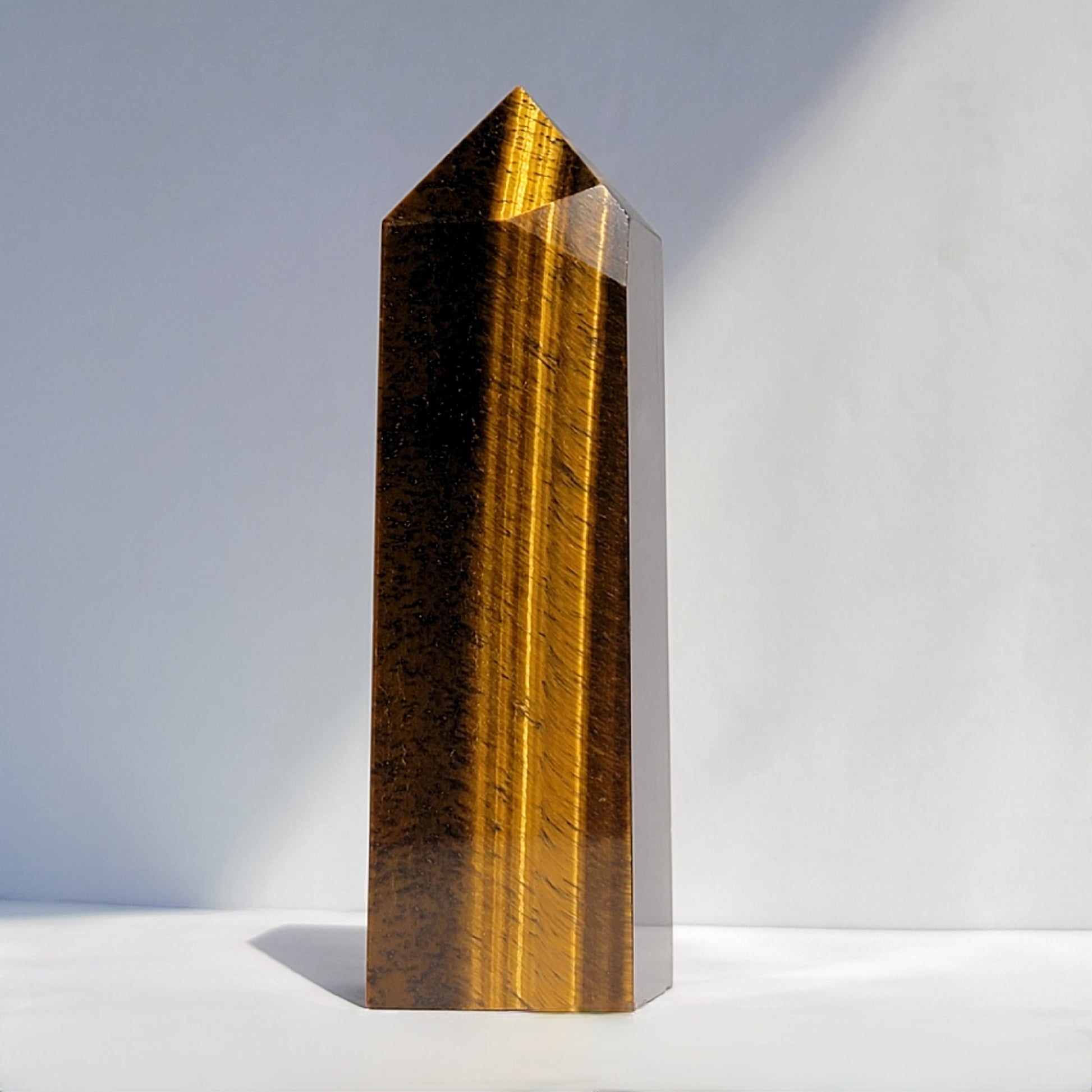 Golden Yellow Tiger Eye Crystal Tower