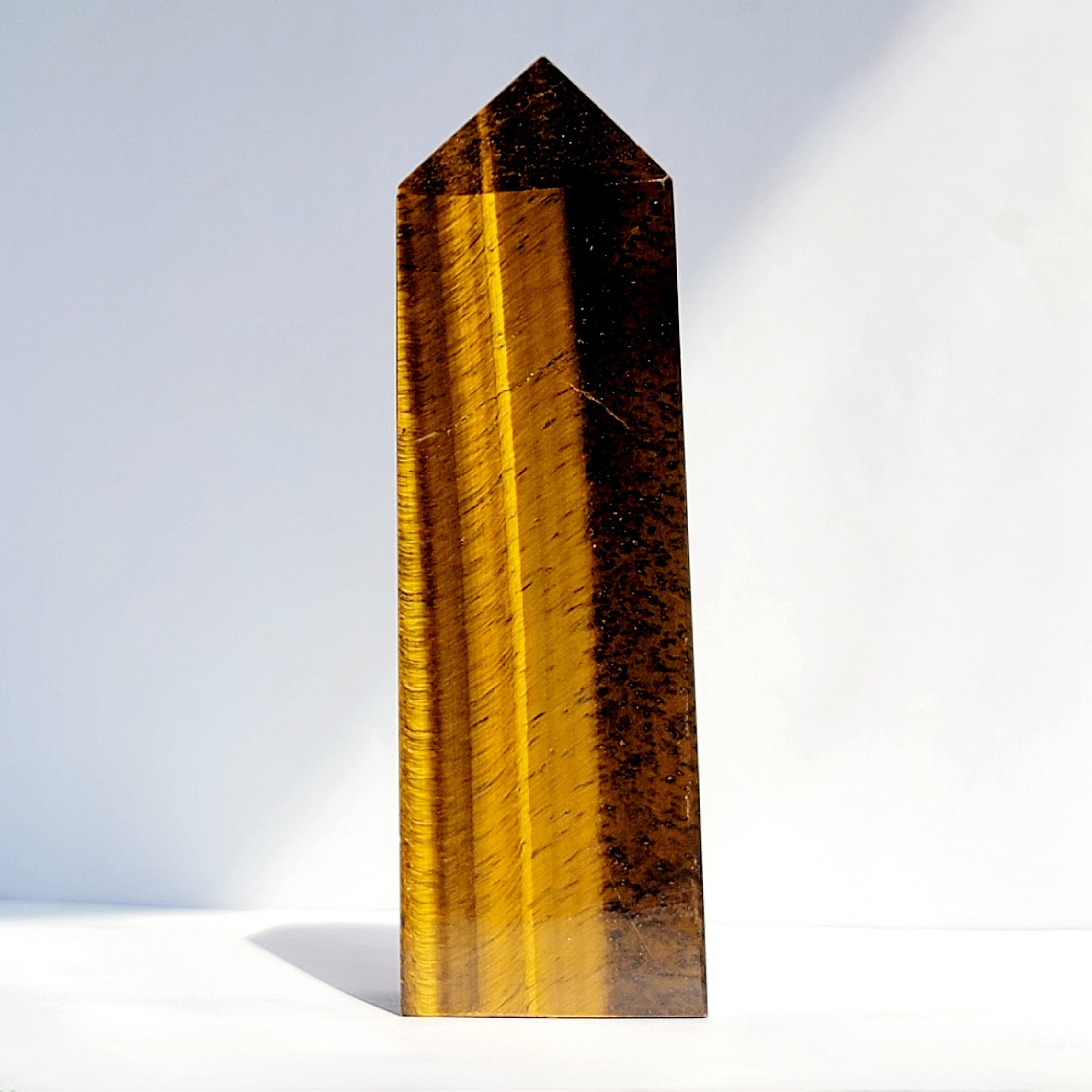 Golden Yellow Tiger Eye Crystal Tower