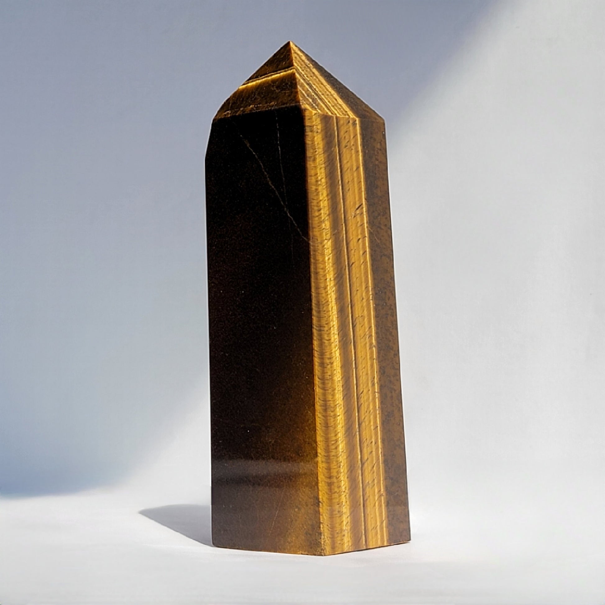 Golden Yellow Tiger Eye Crystal Tower