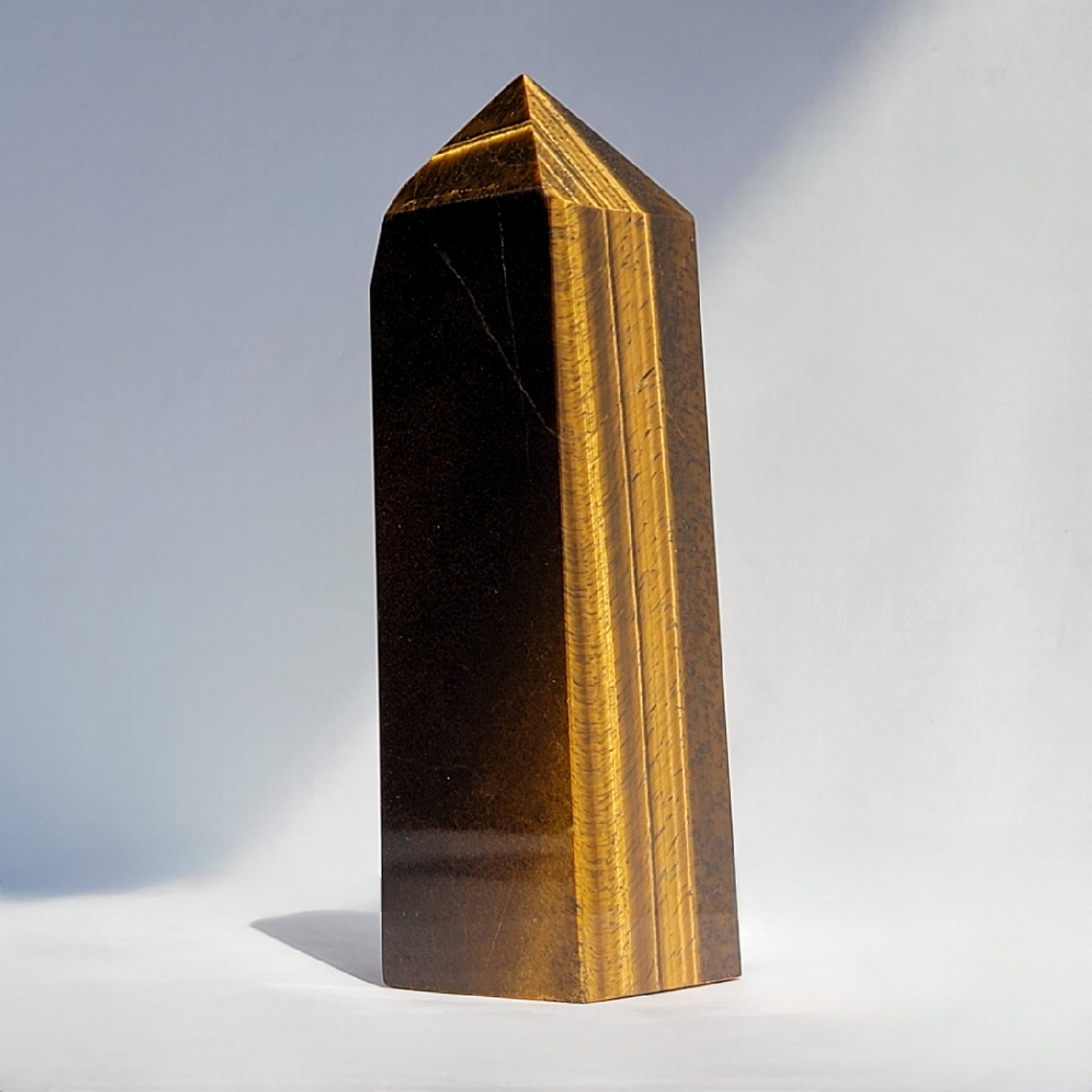 Golden Yellow Tiger Eye Crystal Tower