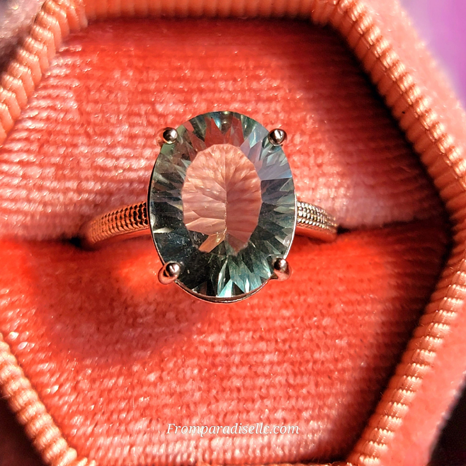 Fluorite Sterling Silver Women Crystal Ring