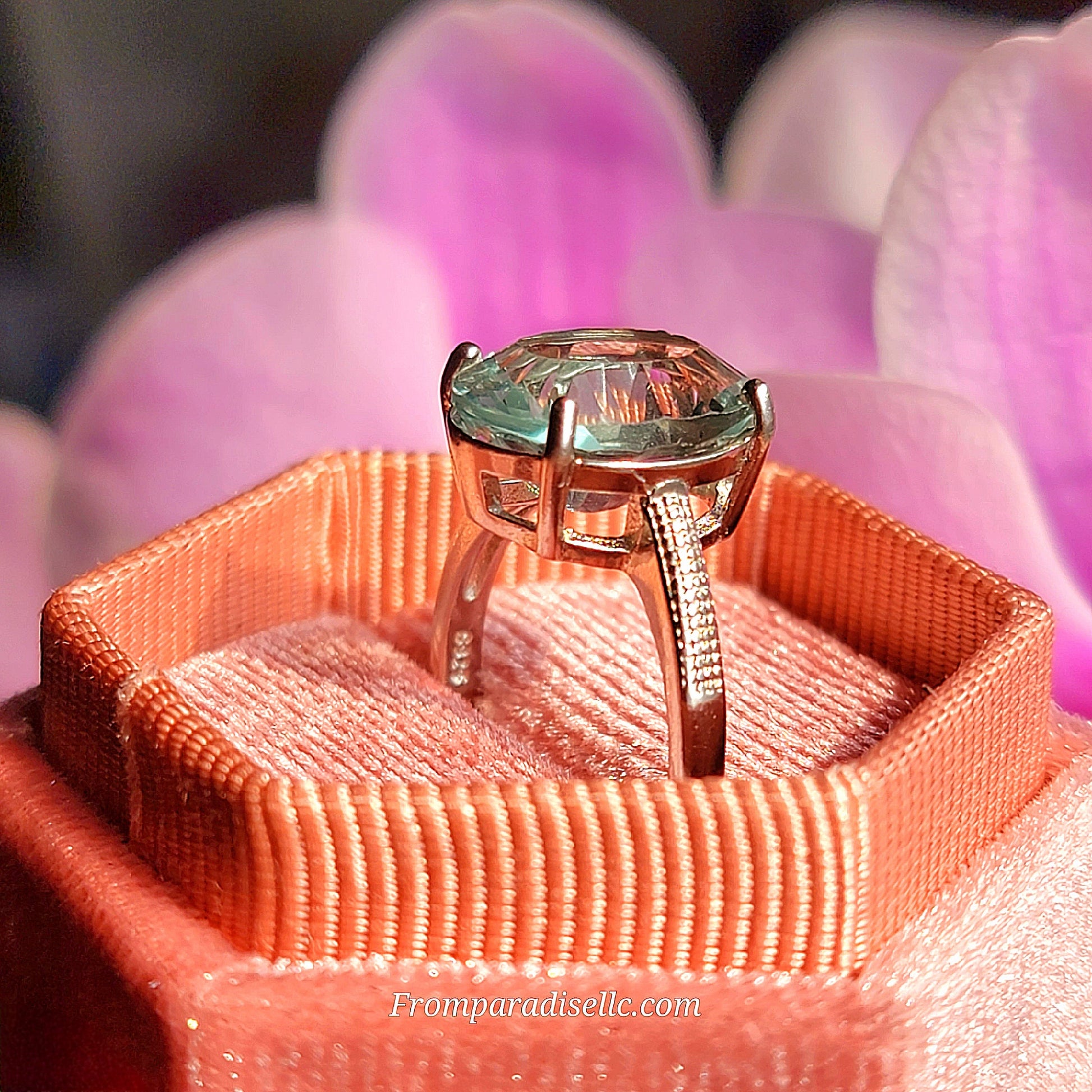 Fluorite Sterling Silver Women Crystal Ring