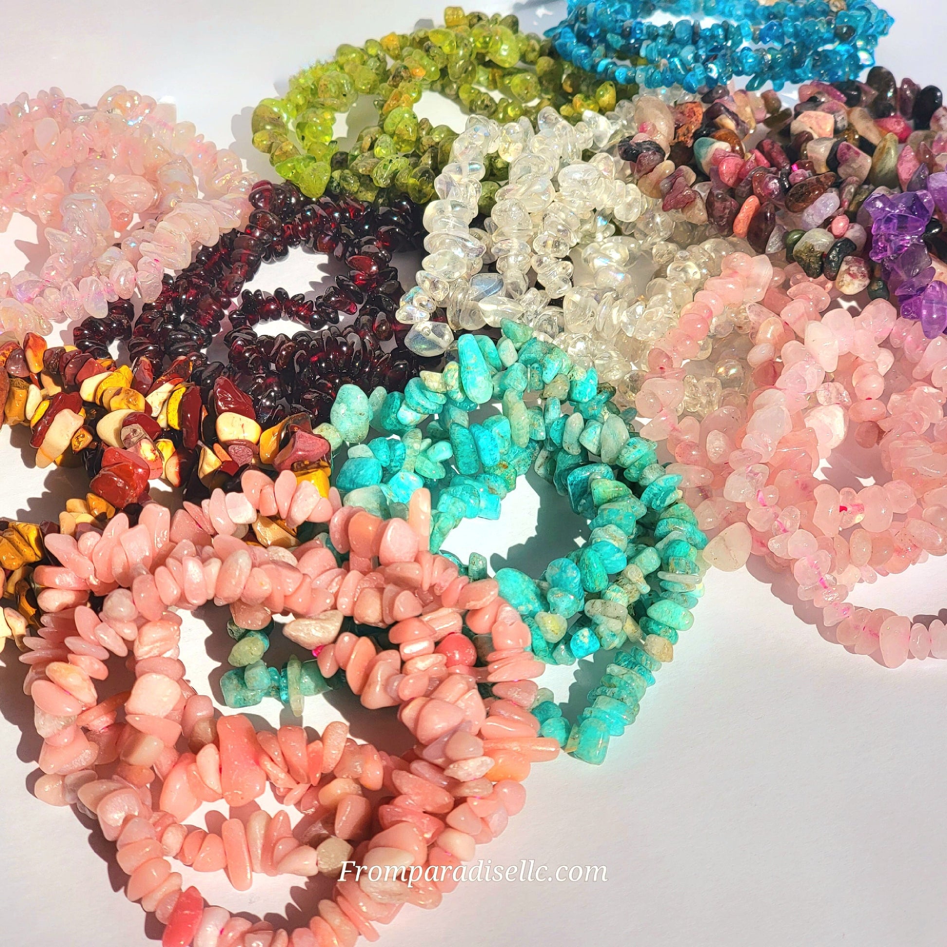 crystal chip stretch bracelet