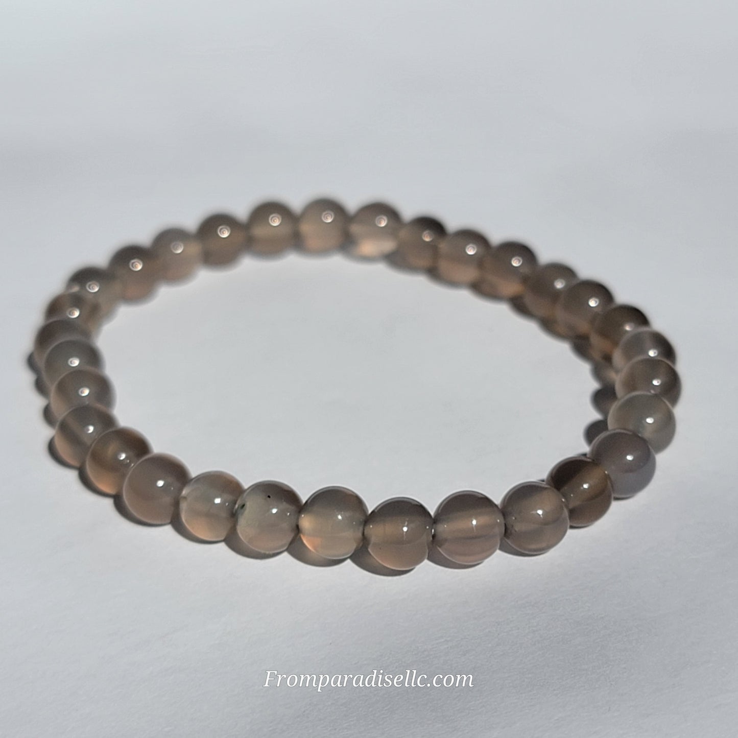 Agate Bracelet Grey Agate Crystal Bracelet Handmade Agate Jewelry Grey Agate Gemstone Bracelet