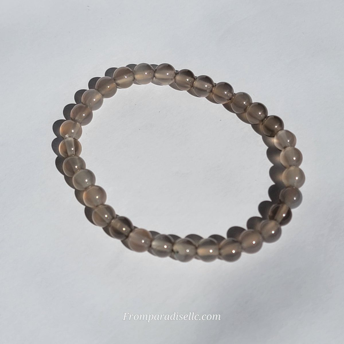 Agate Bracelet Grey Agate Crystal Bracelet Handmade Agate Jewelry Grey Agate Gemstone Bracelet