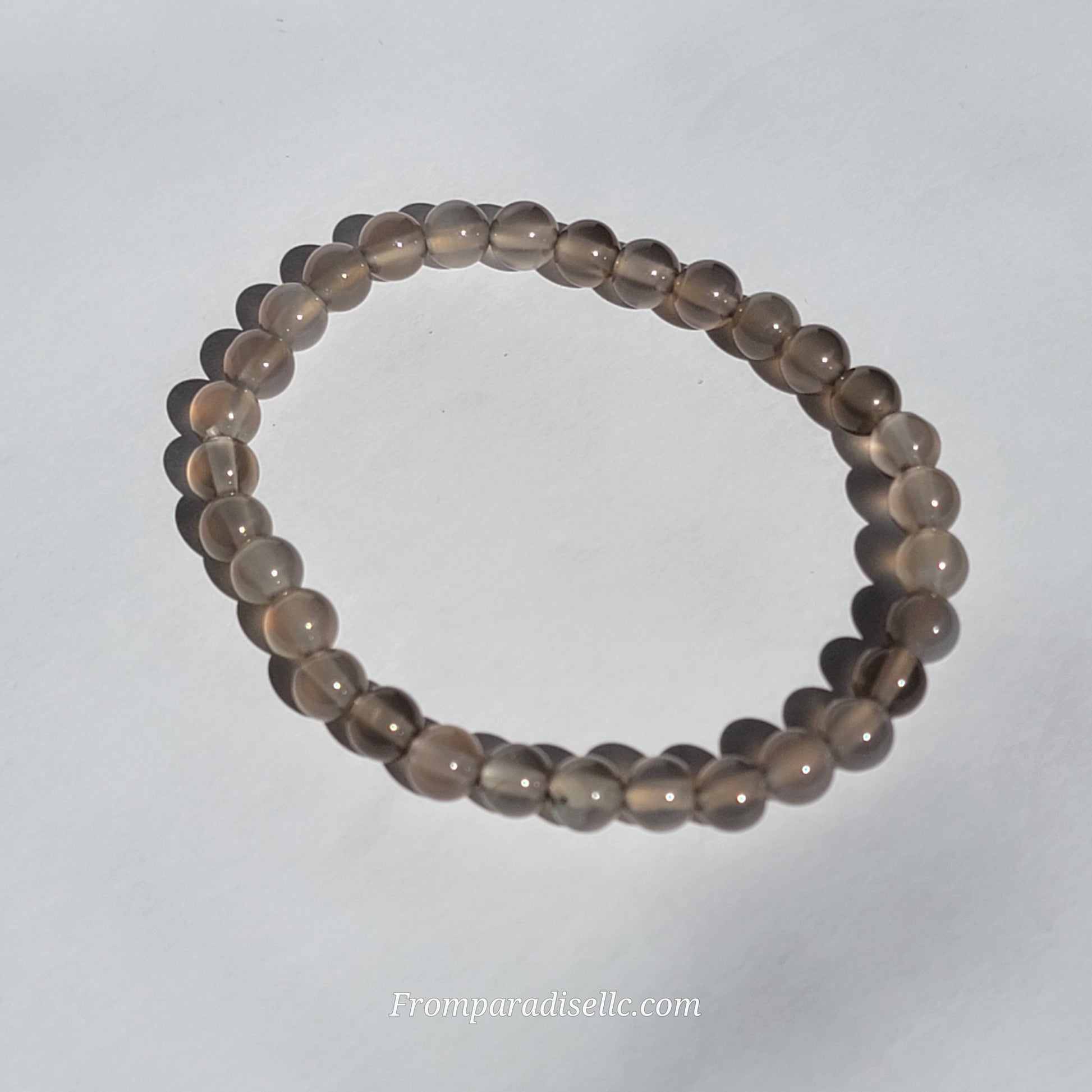 Agate Bracelet Grey Agate Crystal Bracelet Handmade Agate Jewelry Grey Agate Gemstone Bracelet