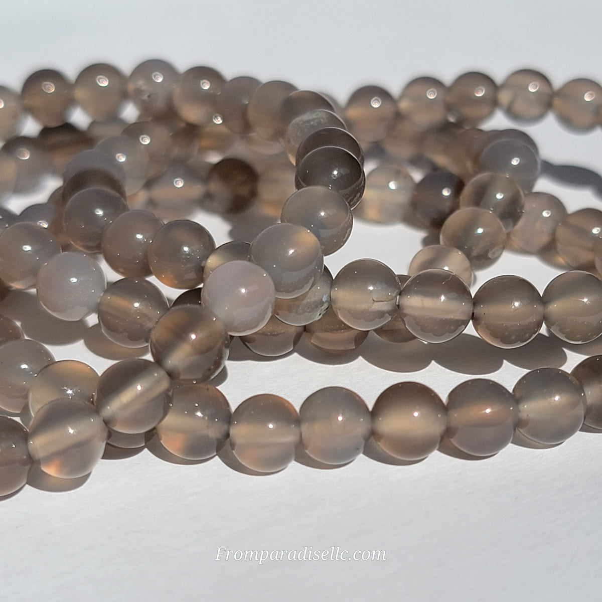 Agate Bracelet Grey Agate Crystal Bracelet Handmade Agate Jewelry Grey Agate Gemstone Bracelet