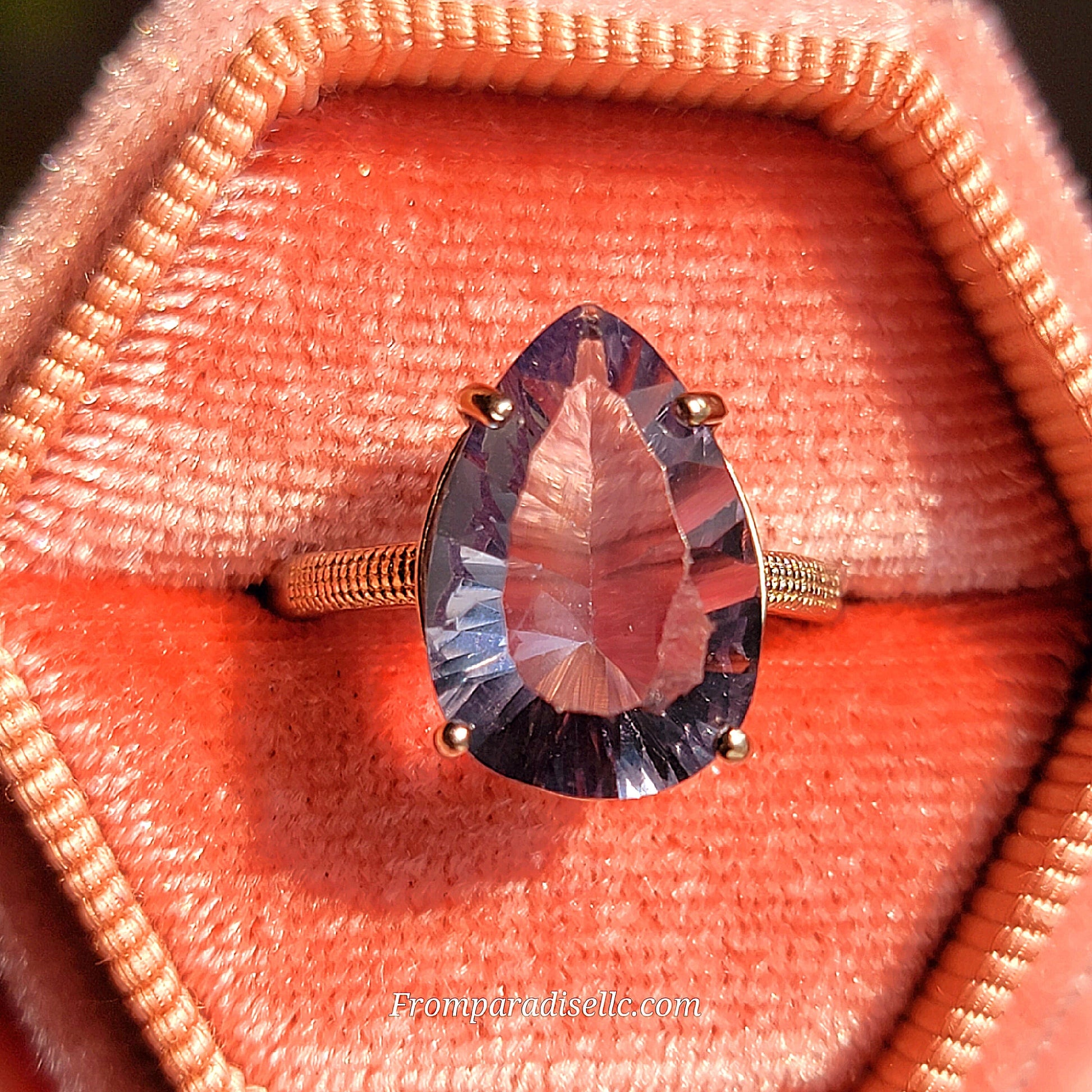 Fluorite Sterling Silver Women Crystal Ring
