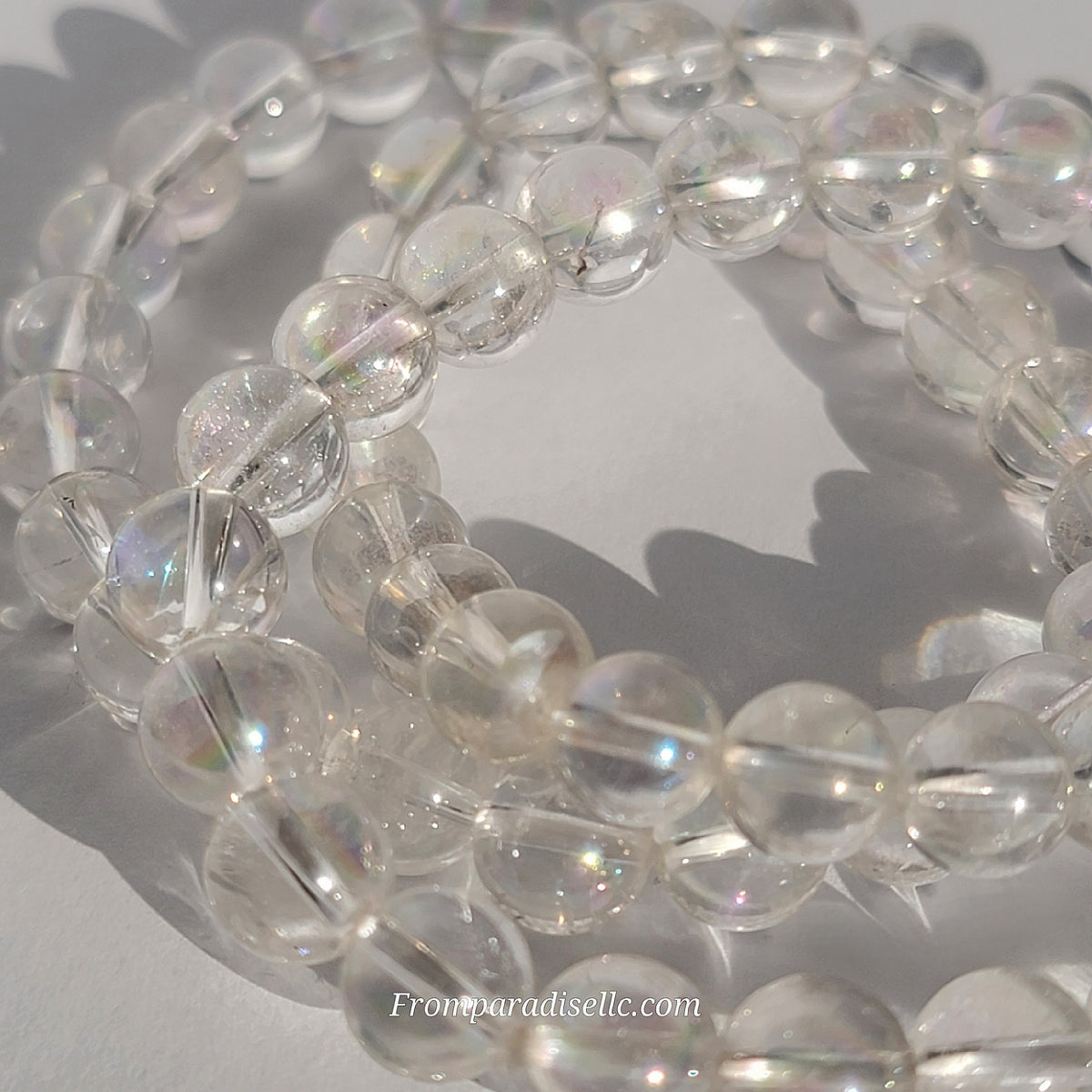 Rainbow Clear Quartz Crystal Bracelet