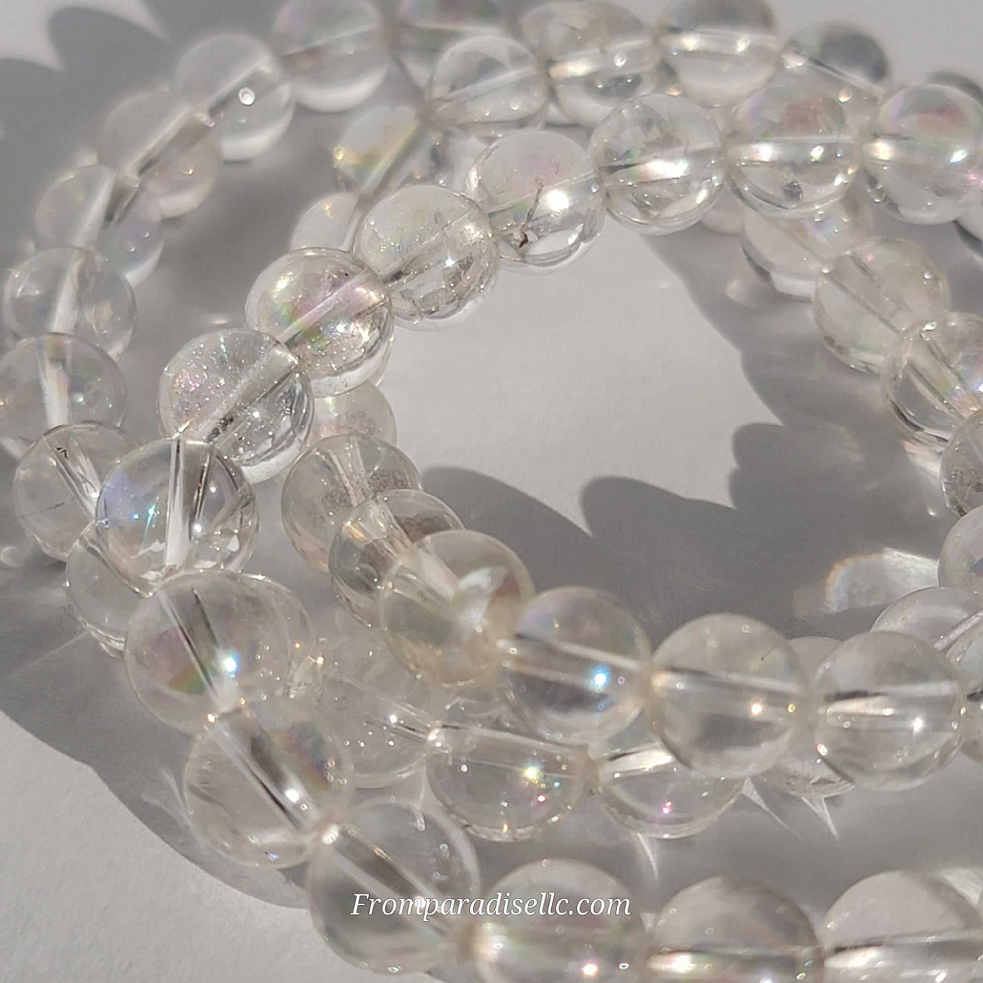 Rainbow Clear Quartz Crystal Bracelet
