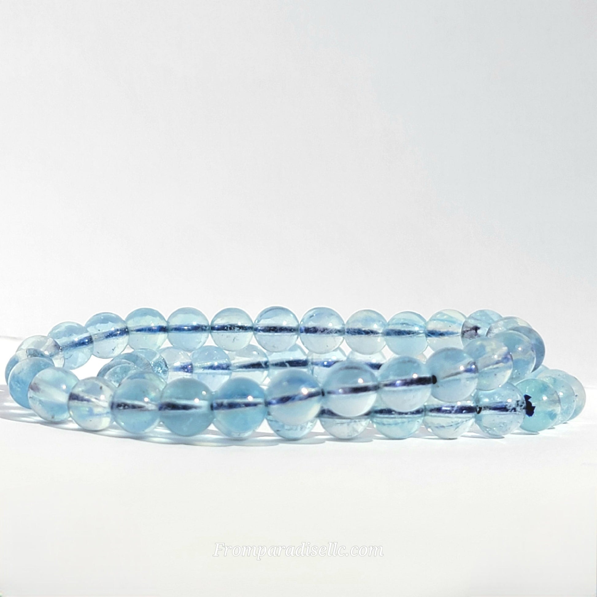 Aquamarine Crystal Stretch Gemstone Bracelet