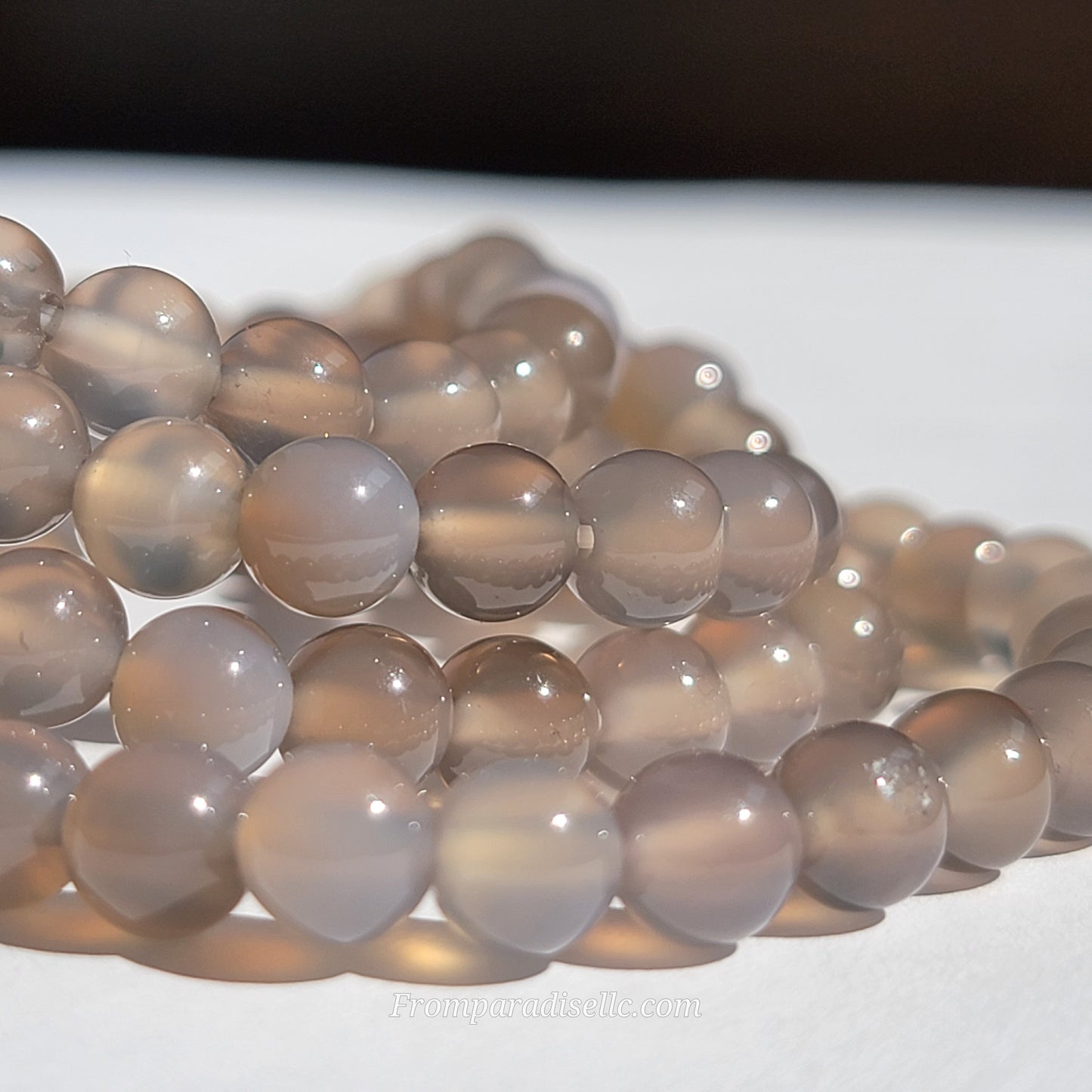Agate Bracelet Grey Agate Crystal Bracelet Handmade Agate Jewelry Grey Agate Gemstone Bracelet