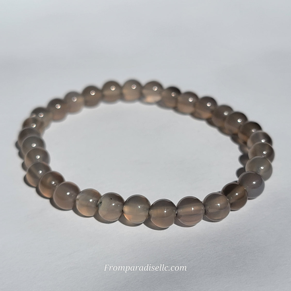 Agate Bracelet Grey Agate Crystal Bracelet Handmade Agate Jewelry Grey Agate Gemstone Bracelet
