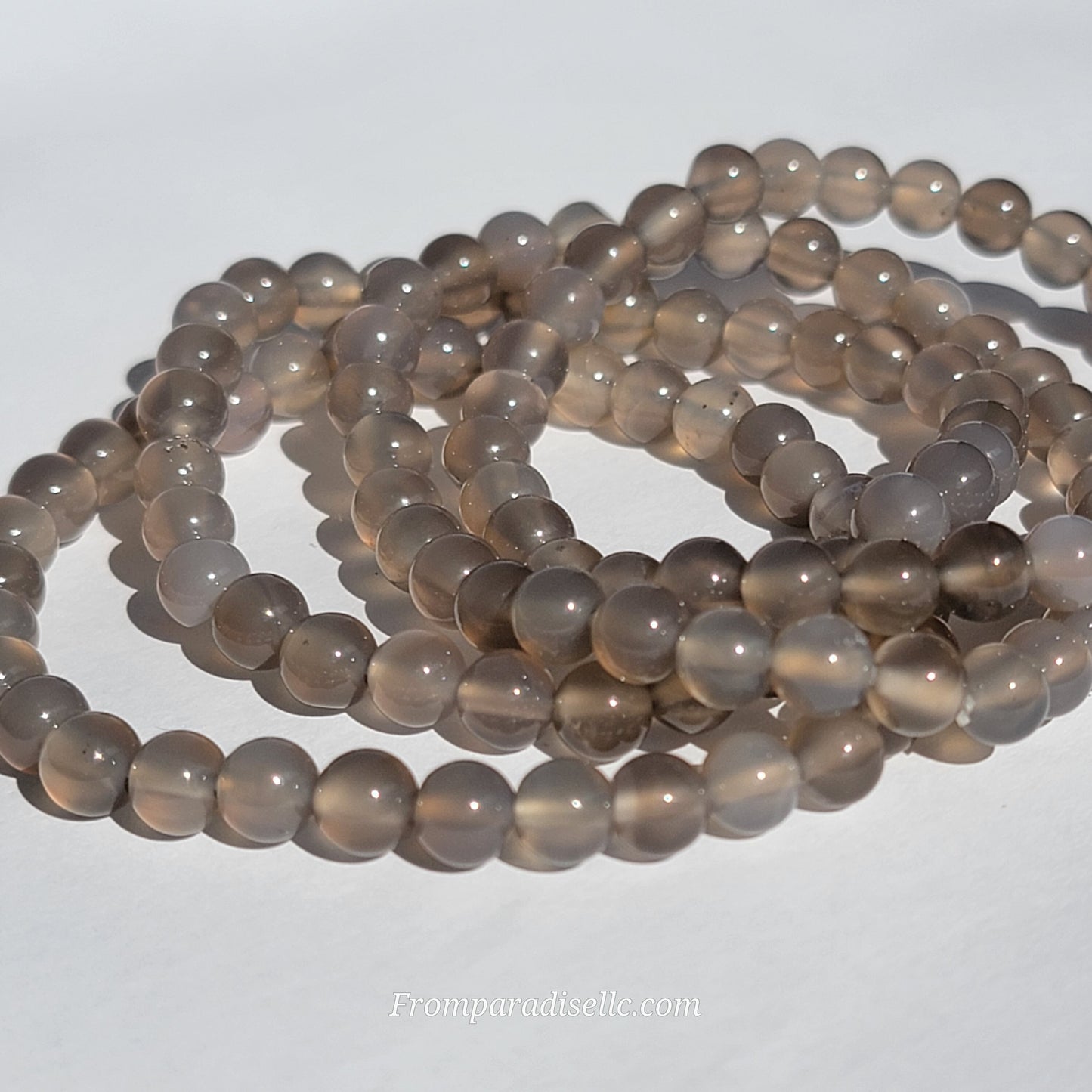 Agate Bracelet Grey Agate Crystal Bracelet Handmade Agate Jewelry Grey Agate Gemstone Bracelet