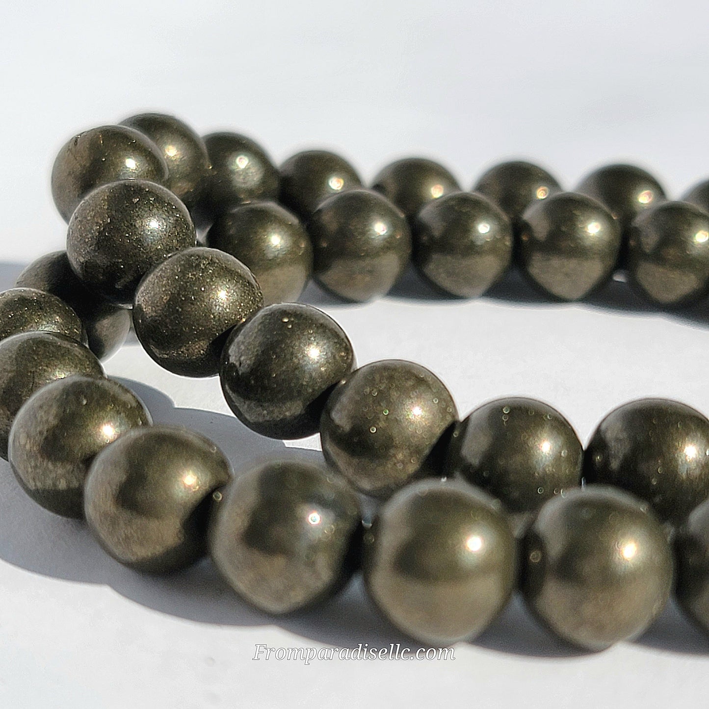 Pyrite Crystal Mens Bracelet