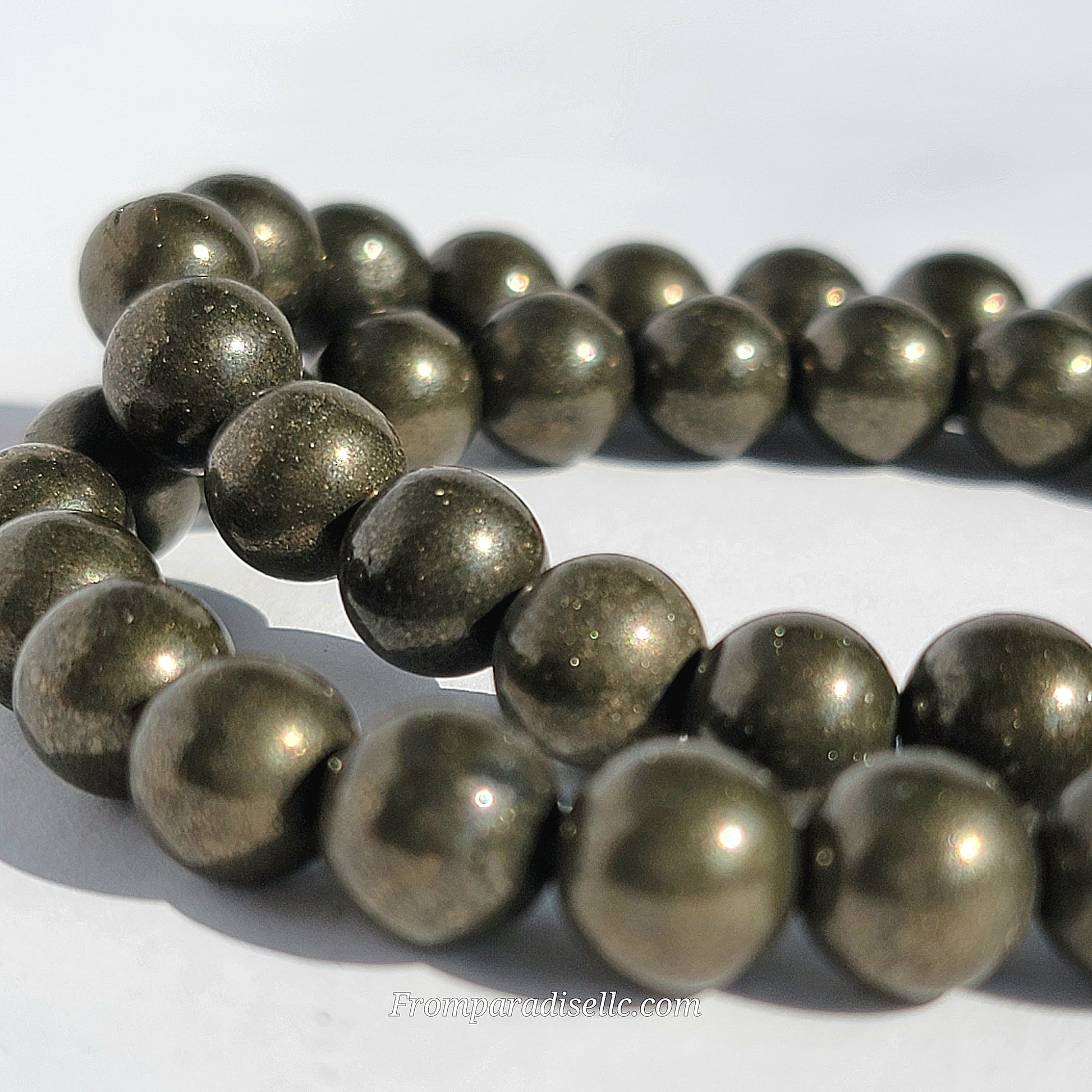 Pyrite Crystal Mens Bracelet
