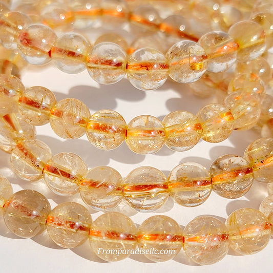 Golden Rutile Crystal Bracelet