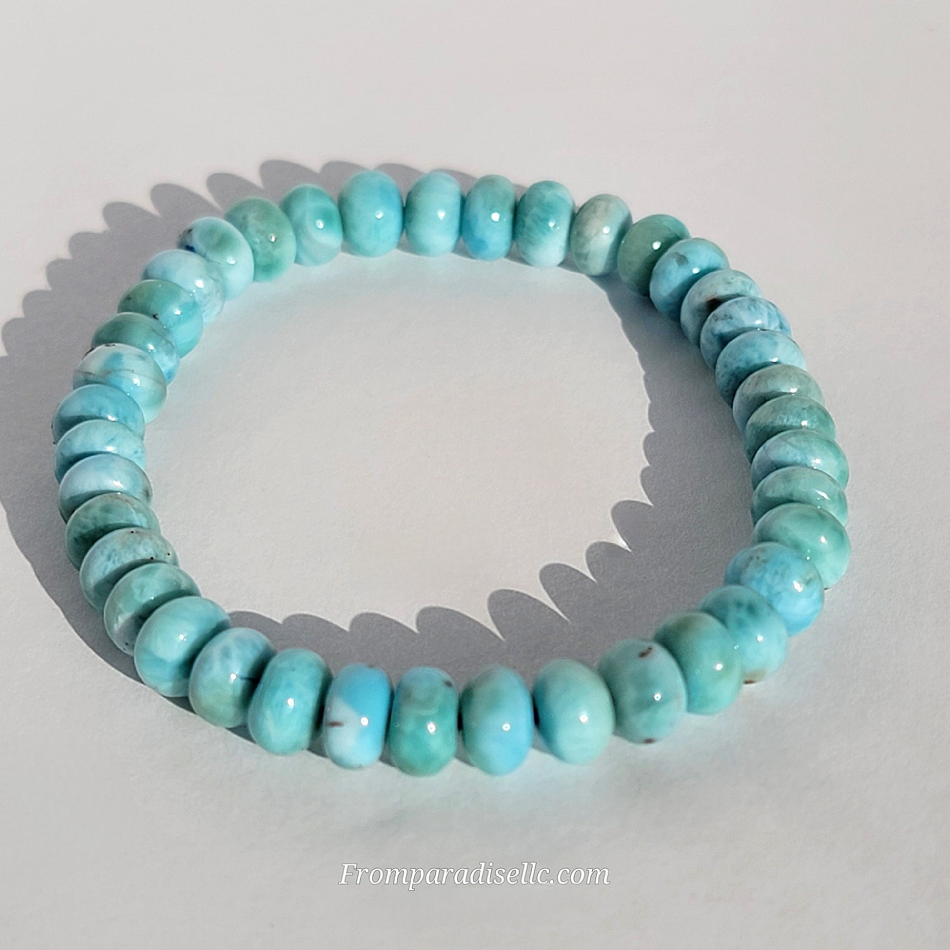Larimar Roundel Gemstone Bracelet