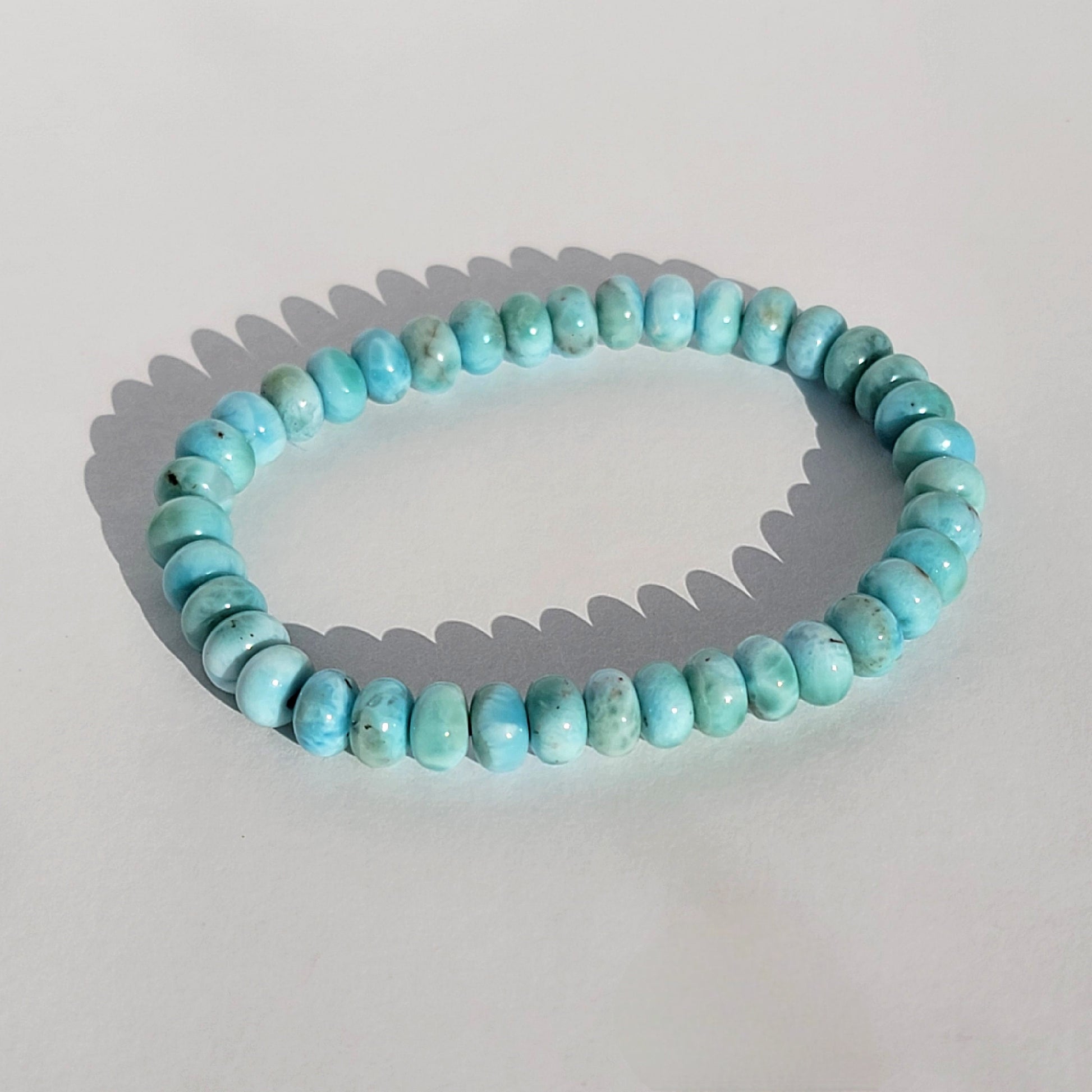 Larimar Roundel Gemstone Bracelet